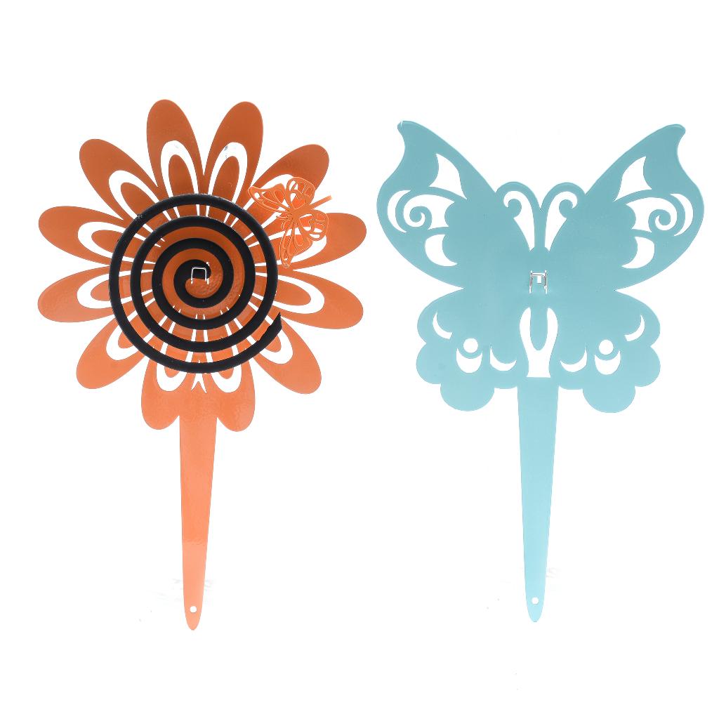 Porta zampirone "Fiori e farfalle" da vaso in metallo, antizanzare da Esterno, da 36 cm