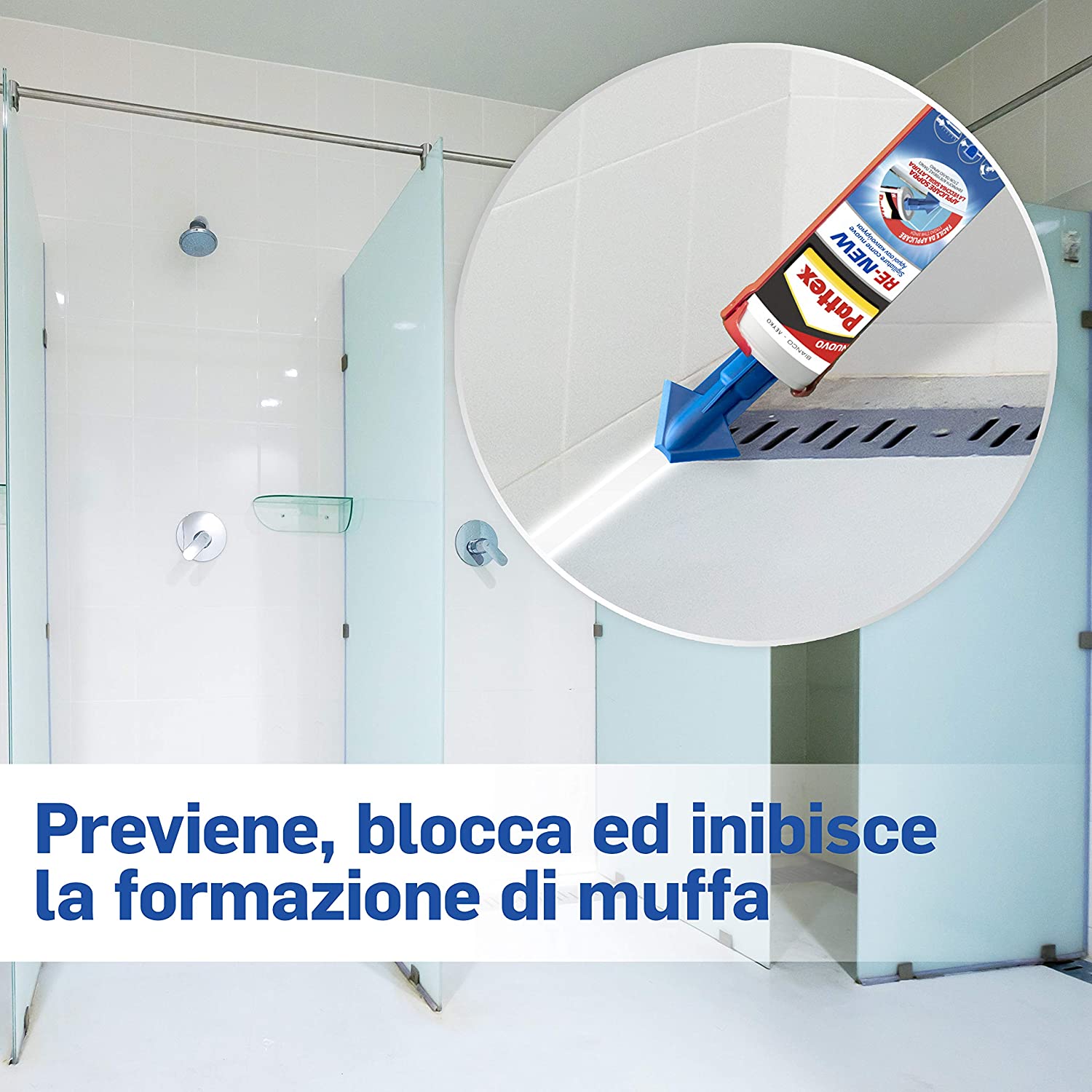 Silicone neutro "3X Protection" con massima resistenza alla muffa 330 ml bianco