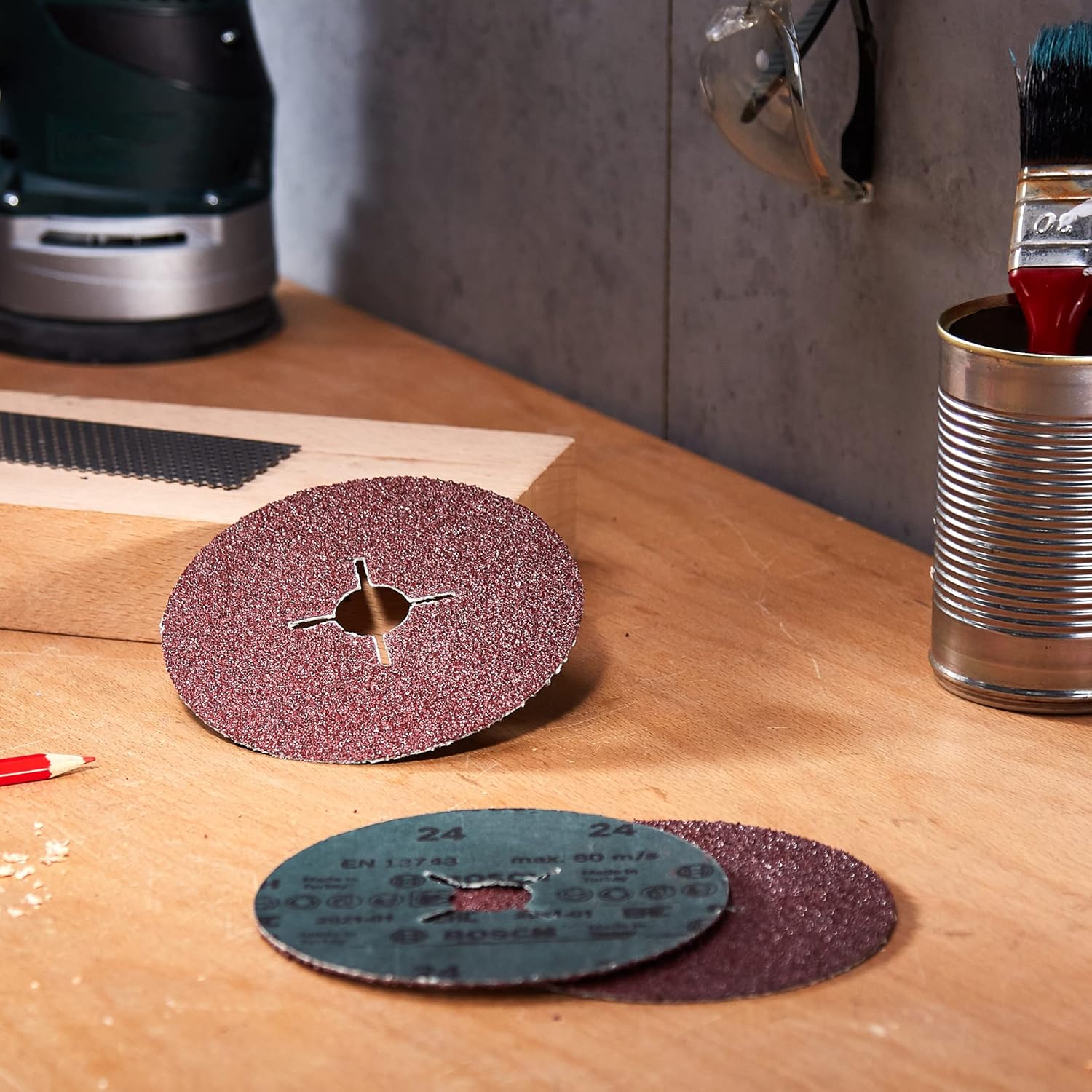 Disco abrasivo su carta da 125 mm, confezione da 15 pezzi