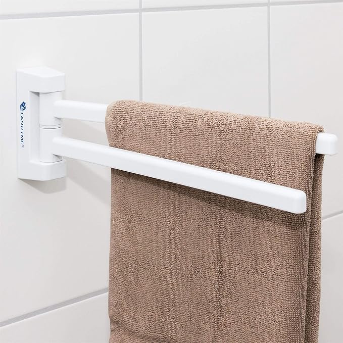 Porta asciugamani a snodo serie "linea" in durolite e ABS antiurto con fissaggio a vite o colla