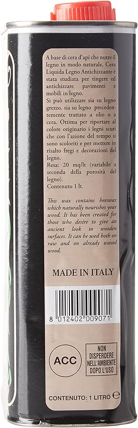 Cera liquida per legni verniciati neutra lt 1