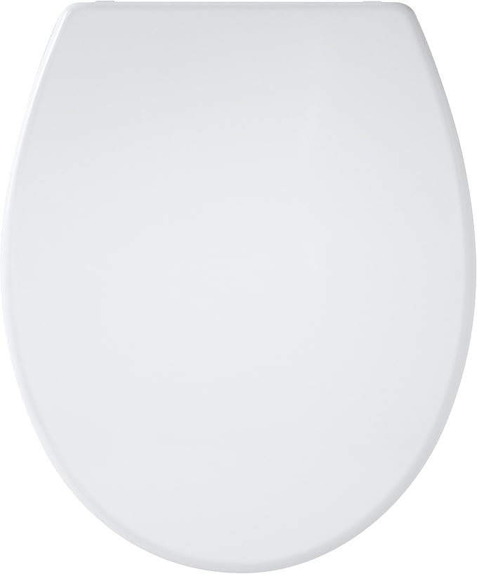 Sedile per vaso WC bianco in legno MDF con chiusura rallentata