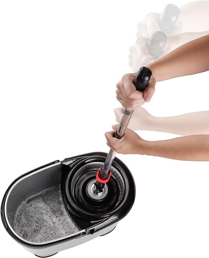 Mop circolare lava pavimenti realizzato con fili di 100% microfibra
