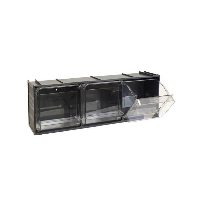 Cassetto trasparente per Crystal Box realizzato in polietilene tereftalato infrangibile per 3 cassetti
