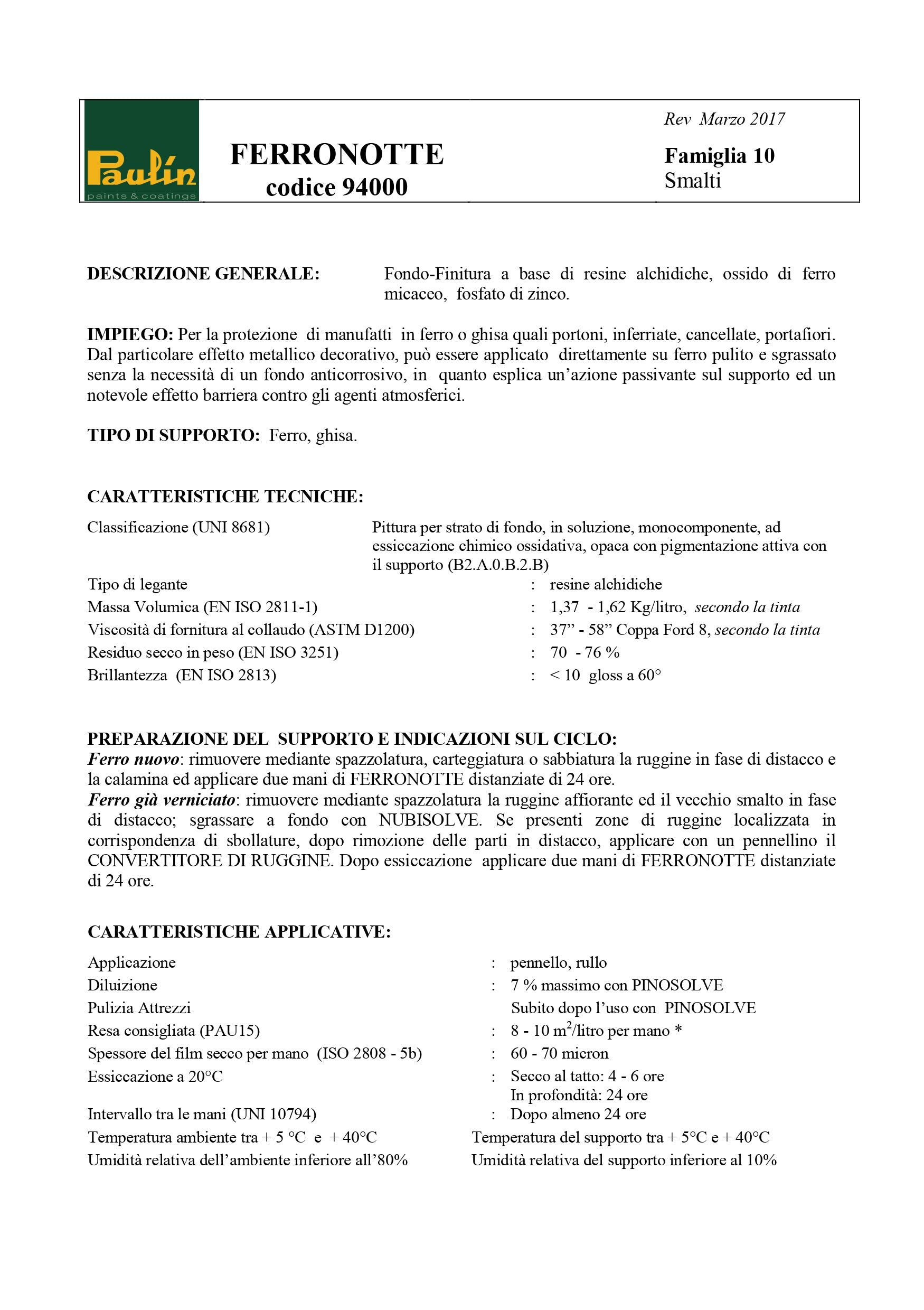 Finitura Anticorrosiva Sintetica Protezione Ferronotte per Ferro e Ghisa 750 ml