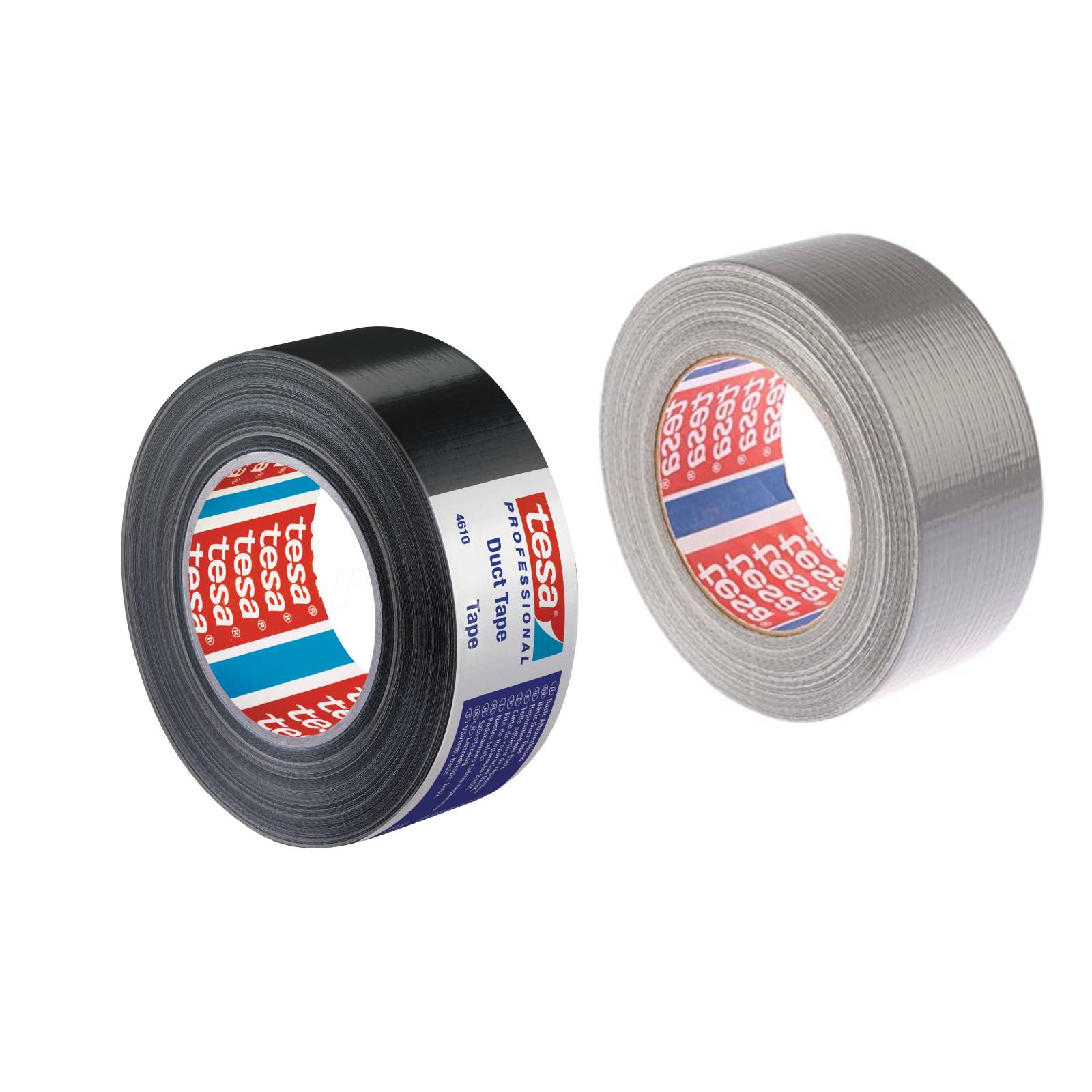 Nastro Nero telato "Duct Tape 4610" con rivestimento in PE rinforzato con tessuto in PET ideale per imballaggio 6 pz