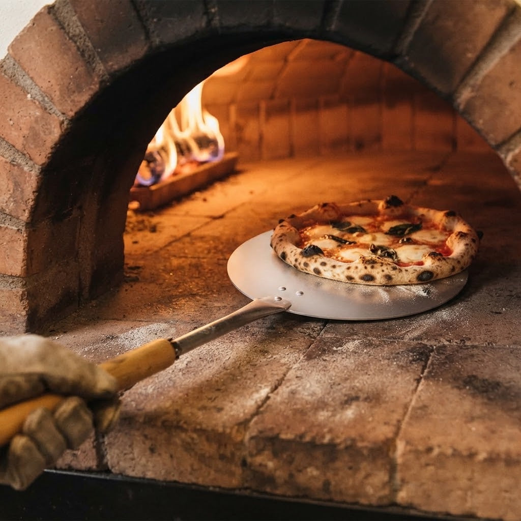 Pala per pizza in alluminio "Made In Italy" per forno a legna e pizzeria