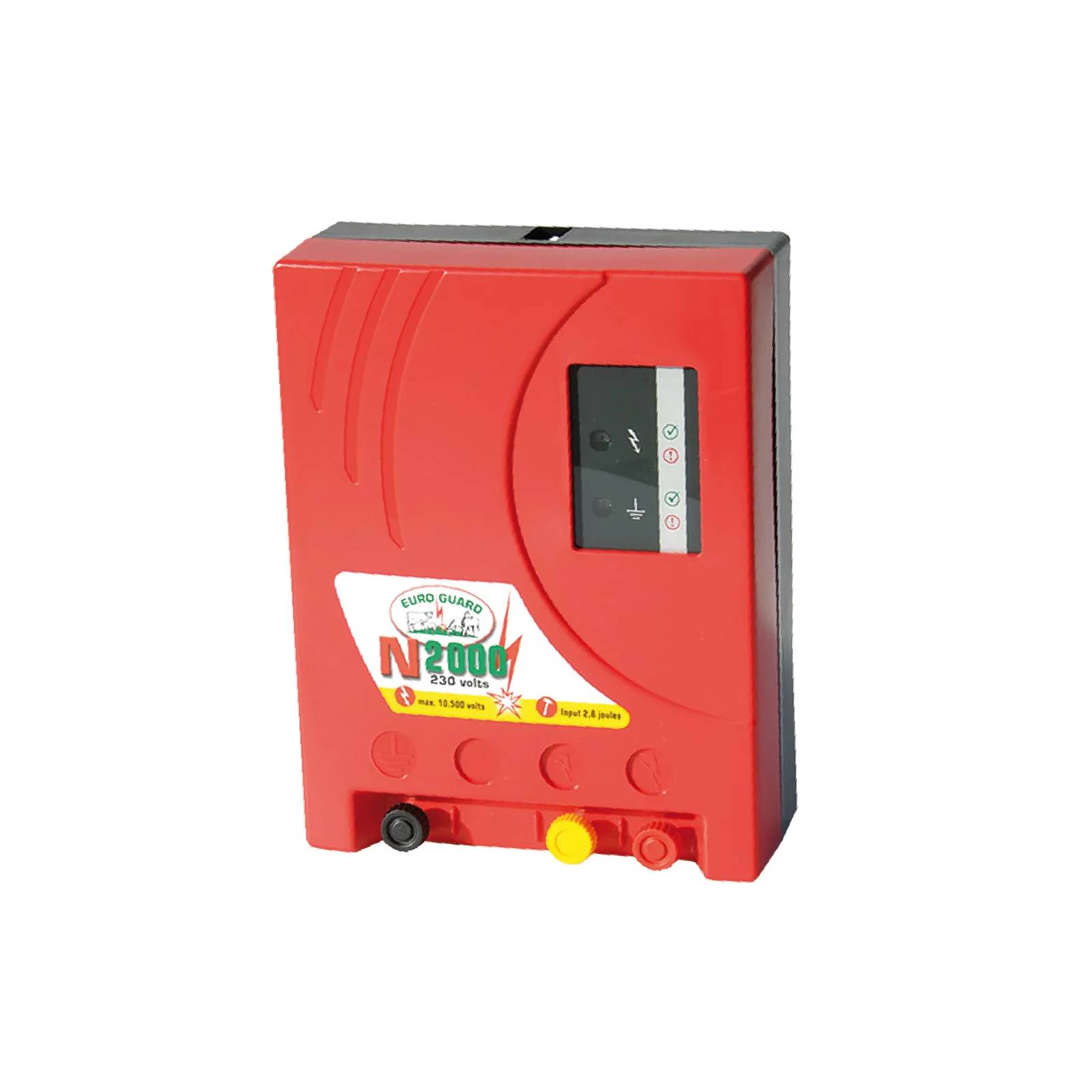 Elettrificatore "Euroguard N2000" a corrente con tensione fino a 60 km e alloggiamento di plastica antisfondamento