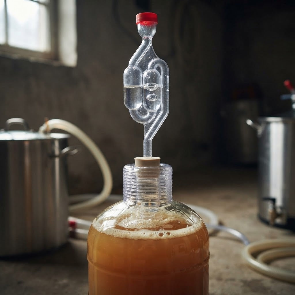 Mini fermentatore a tappo conico gorgogliatore di ricambio per damigiana vino da 35 a 54 lt