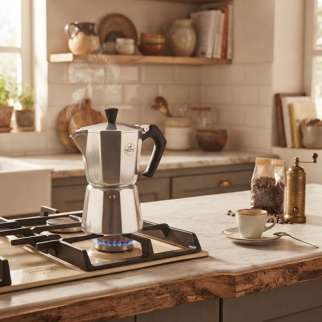 Moka Express caffettiera linea "Paloma" in alluminio per caffè