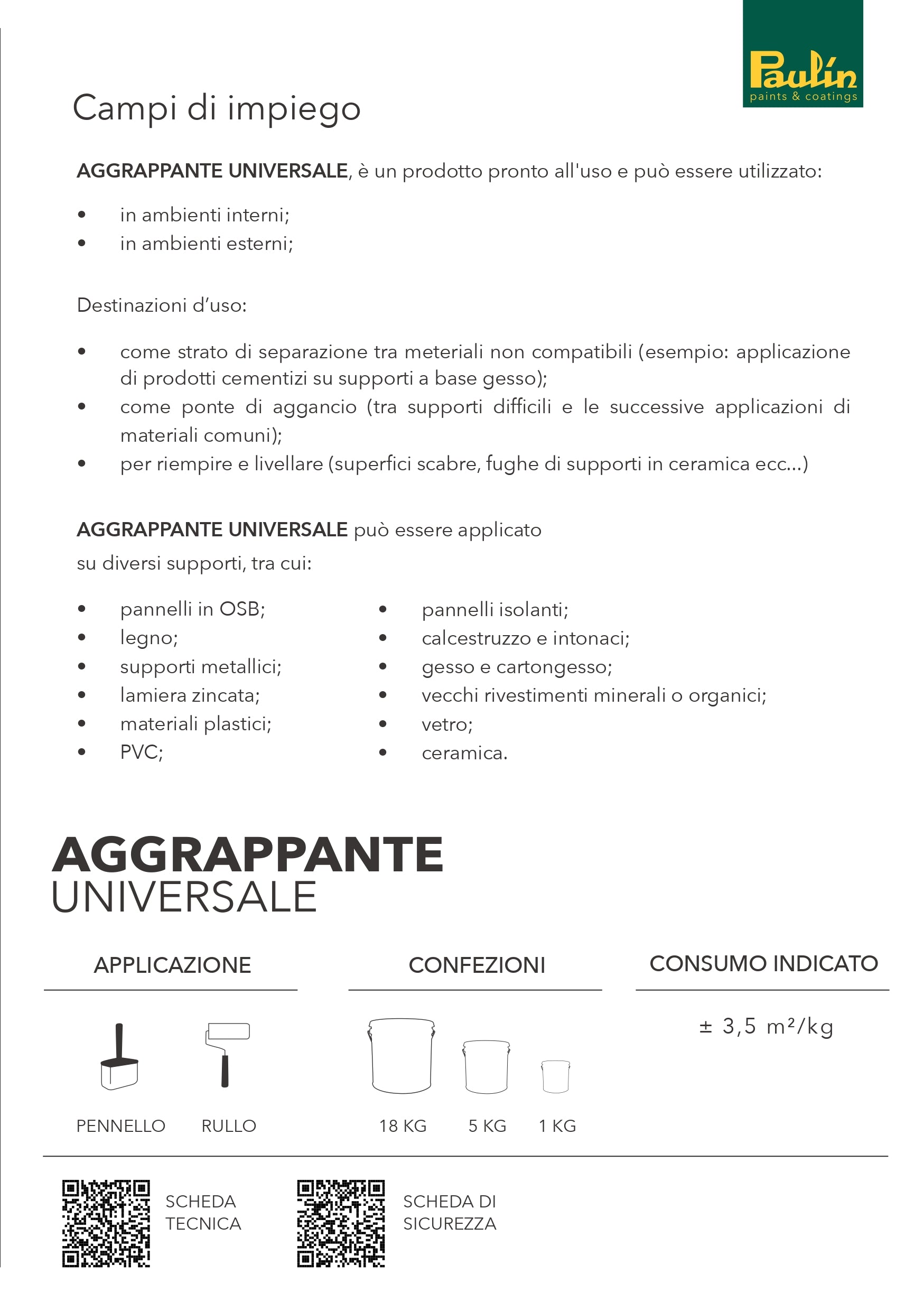 Aggrappante universale Primer tecnico di adesione a effetto granulare