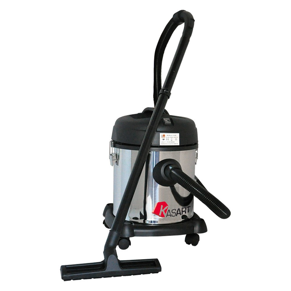 Bidone "Kasart" aspira liquidi e solidi in acciaio inox, 20 litri, da Bidone "Kasart" aspira liquidi e solidi in acciaio inox, 20 litri, da