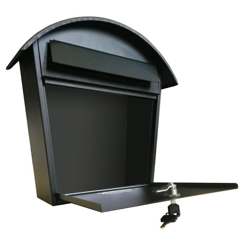 Cassetta per posta "Serie Chalet" in ghisa , da esterno colore grigio