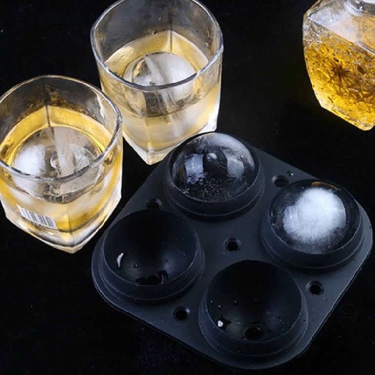 Stampo in silicone per cubetti sfere ghiaccio 4 posti