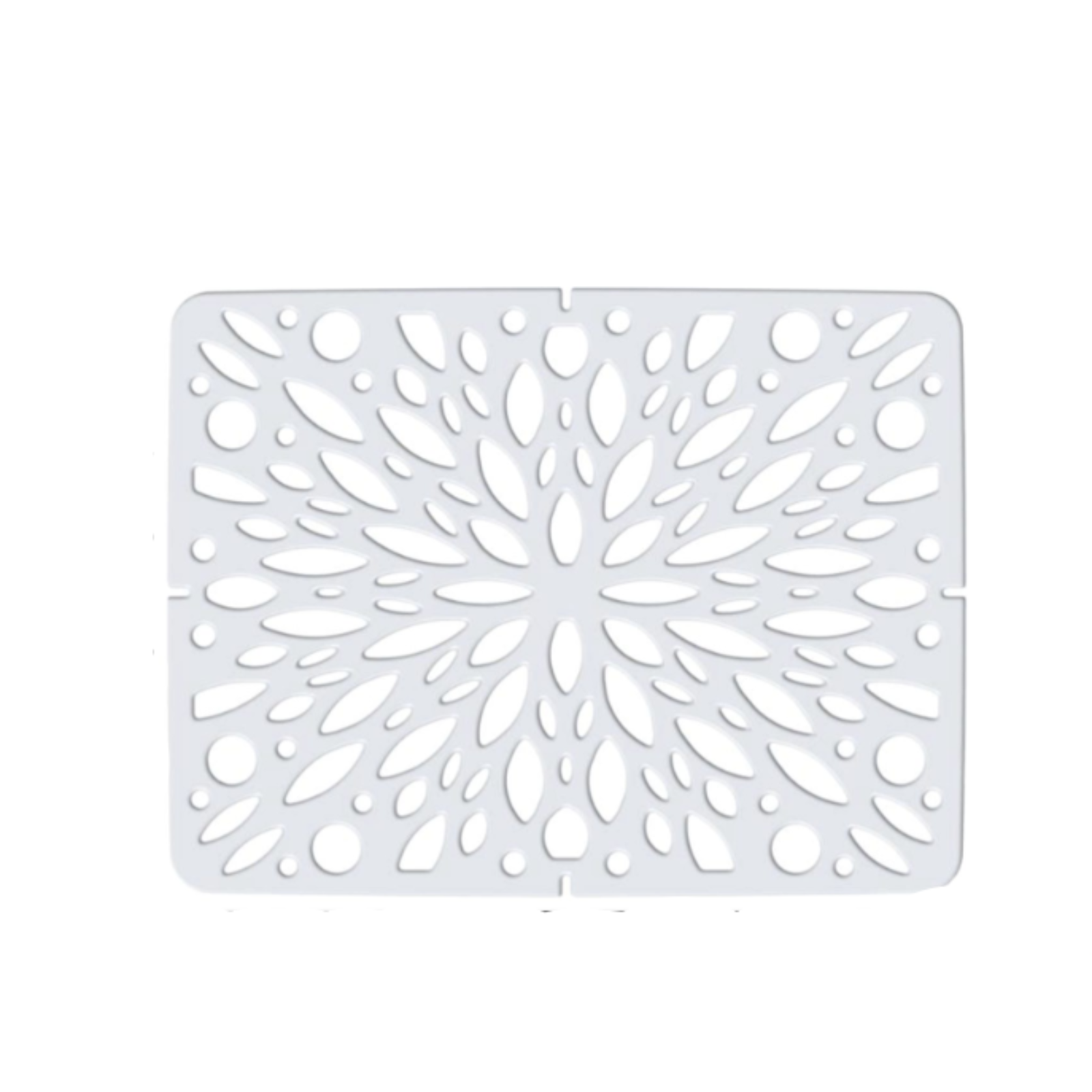 Tappeto scola stoviglie "Folia" bianco in silicone