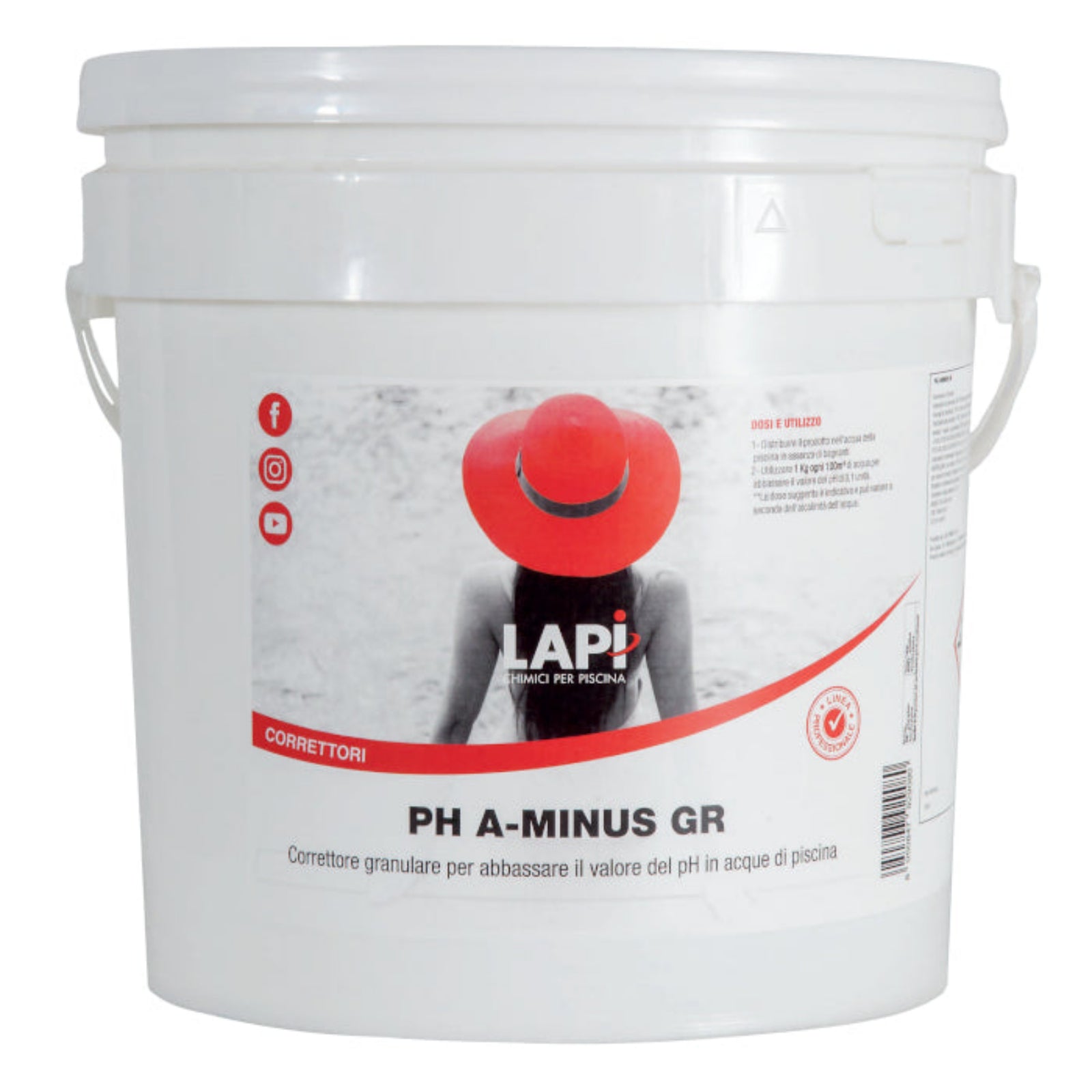 Correttore professionale riduttore granulare PH meno "Dast ph -" per piscine ad azione rapida