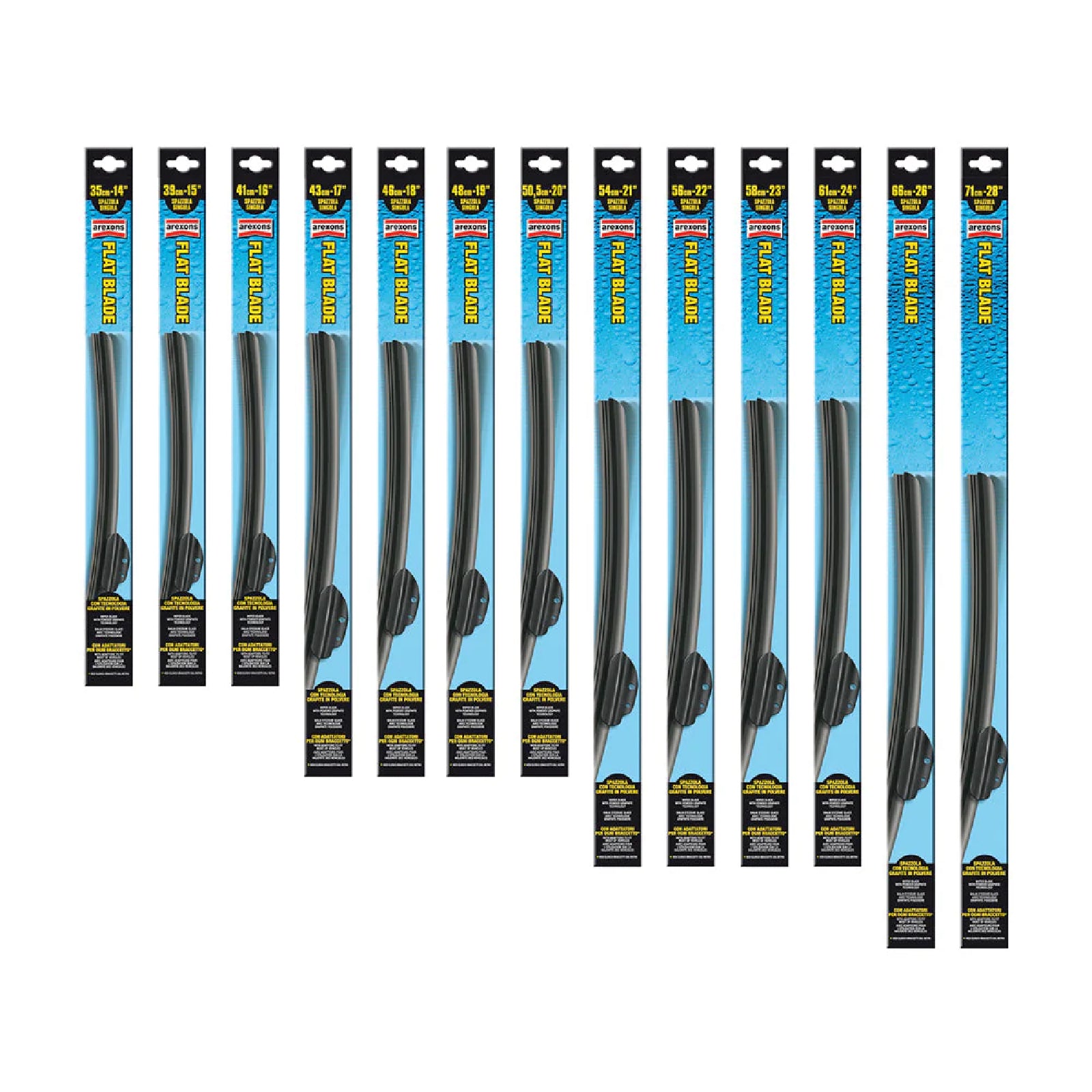 Spazzola tergicristallo "Flat Blade" a tecnologia grafite in polvere