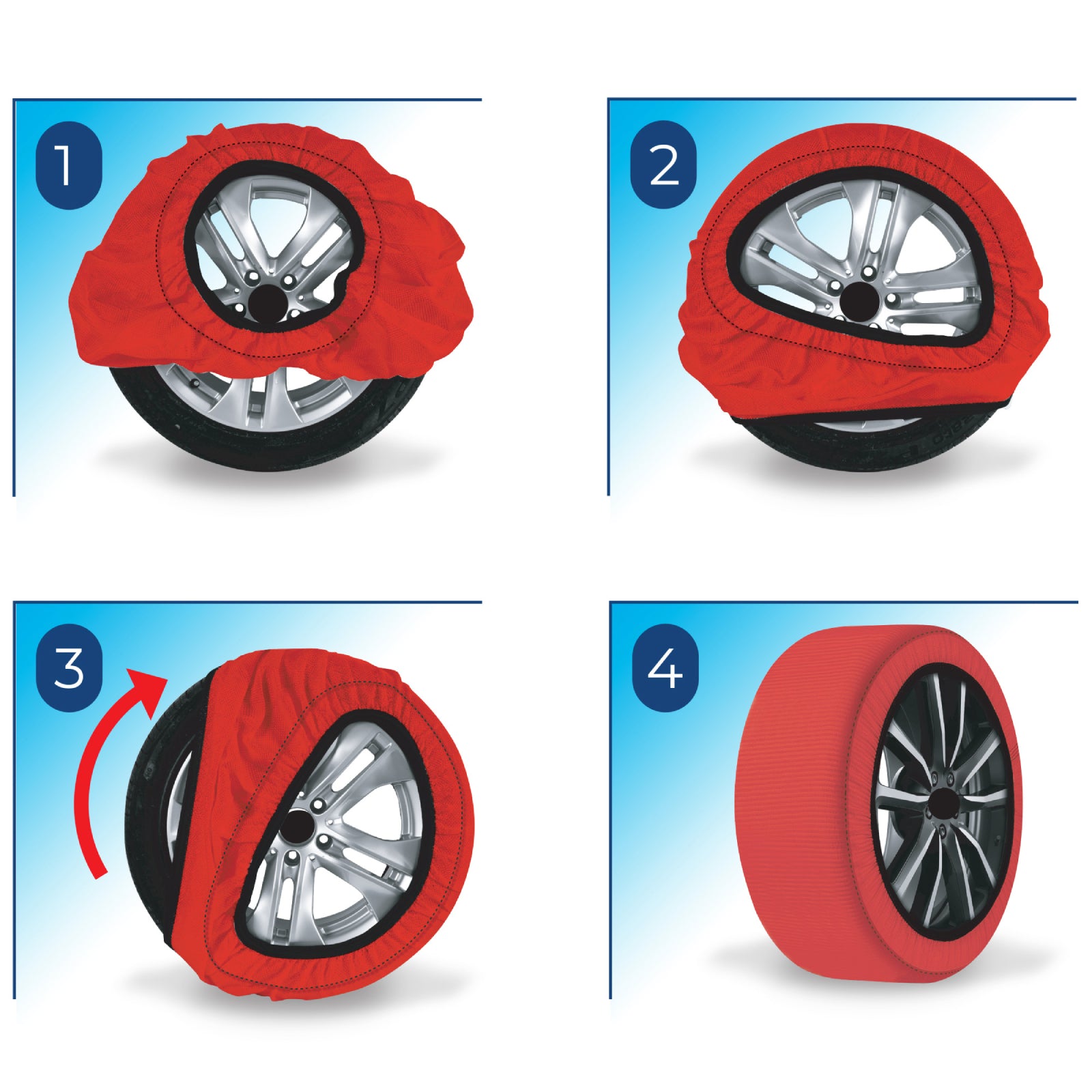 Calze da neve omologate "Active Series" a struttura auto-centrante