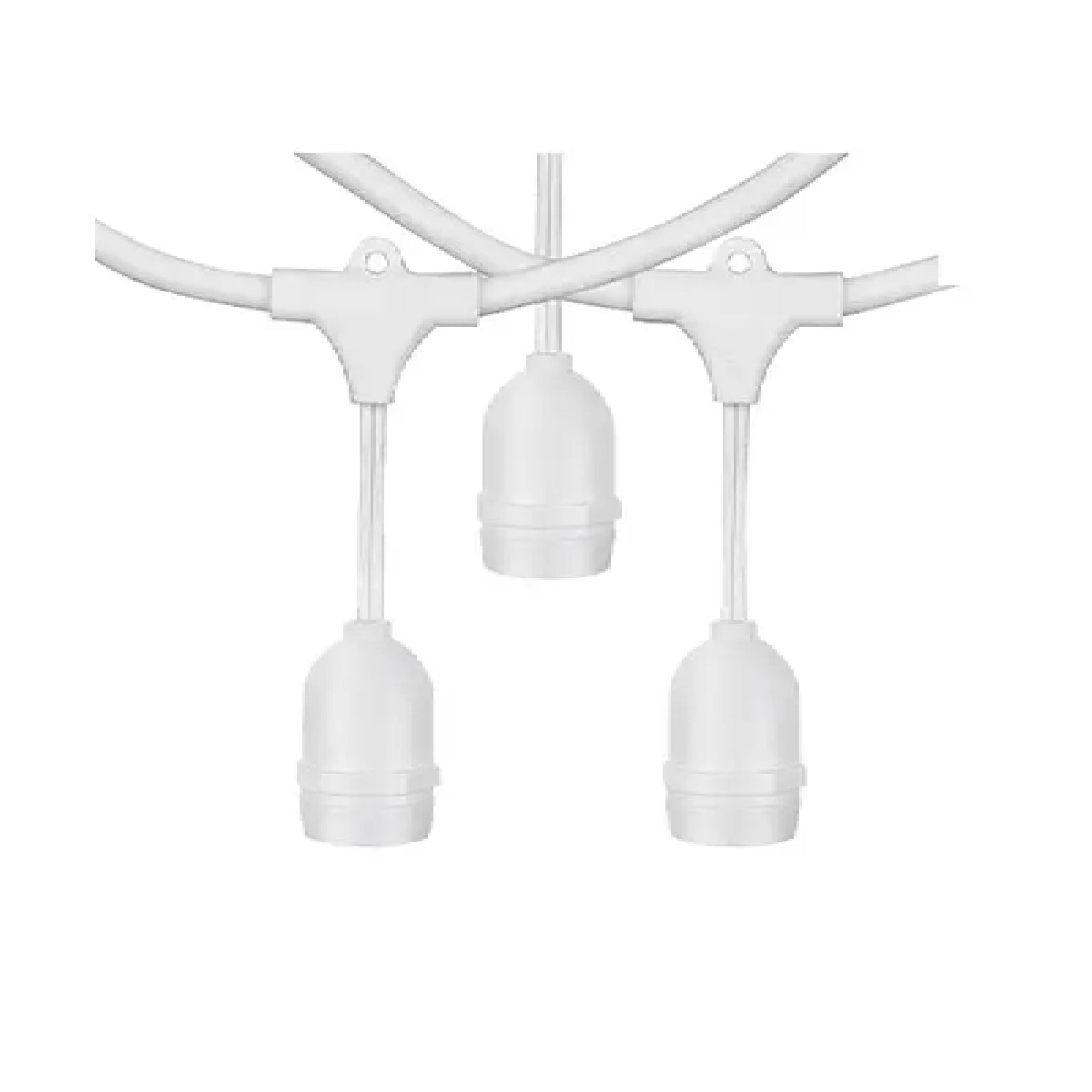 Luminaria NEOS con 10 portalampade E27 in PVC fornita senza lampadine