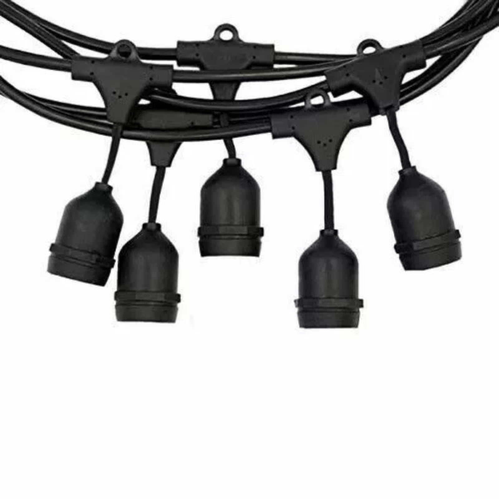 Luminaria NEOS con 10 portalampade E27 in PVC fornita senza lampadine