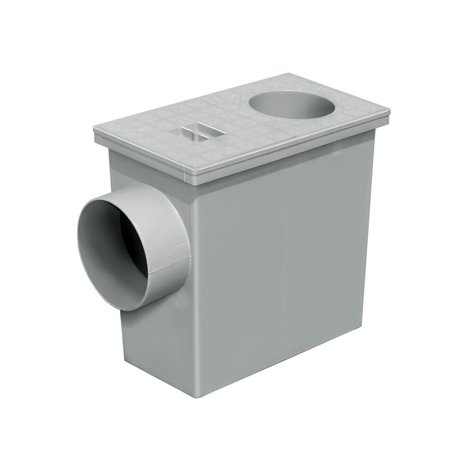 Pozzetto per pluviale in polipropilene con scarico laterale