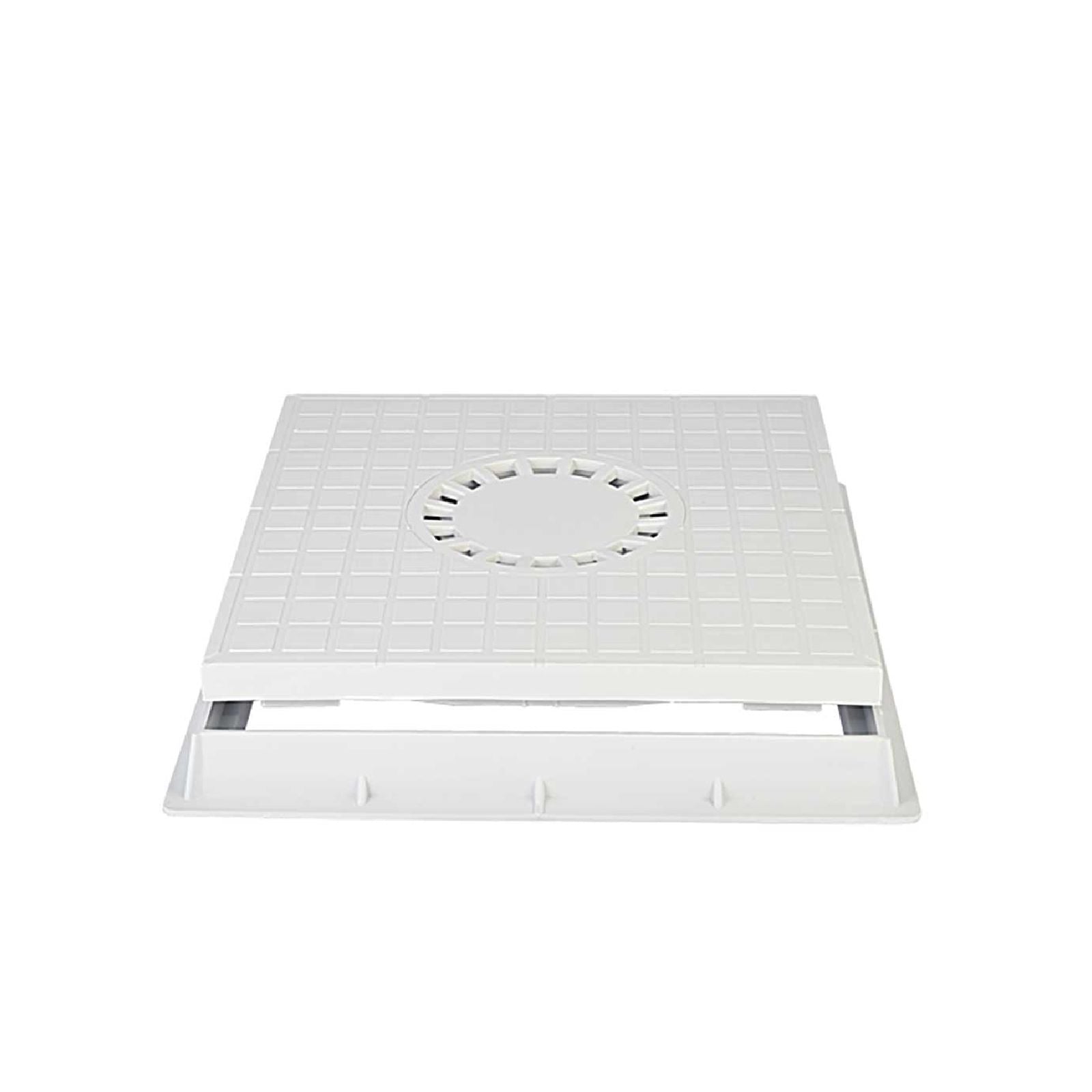 Chiusino in polipropilene con sifone centrale completo di telaio