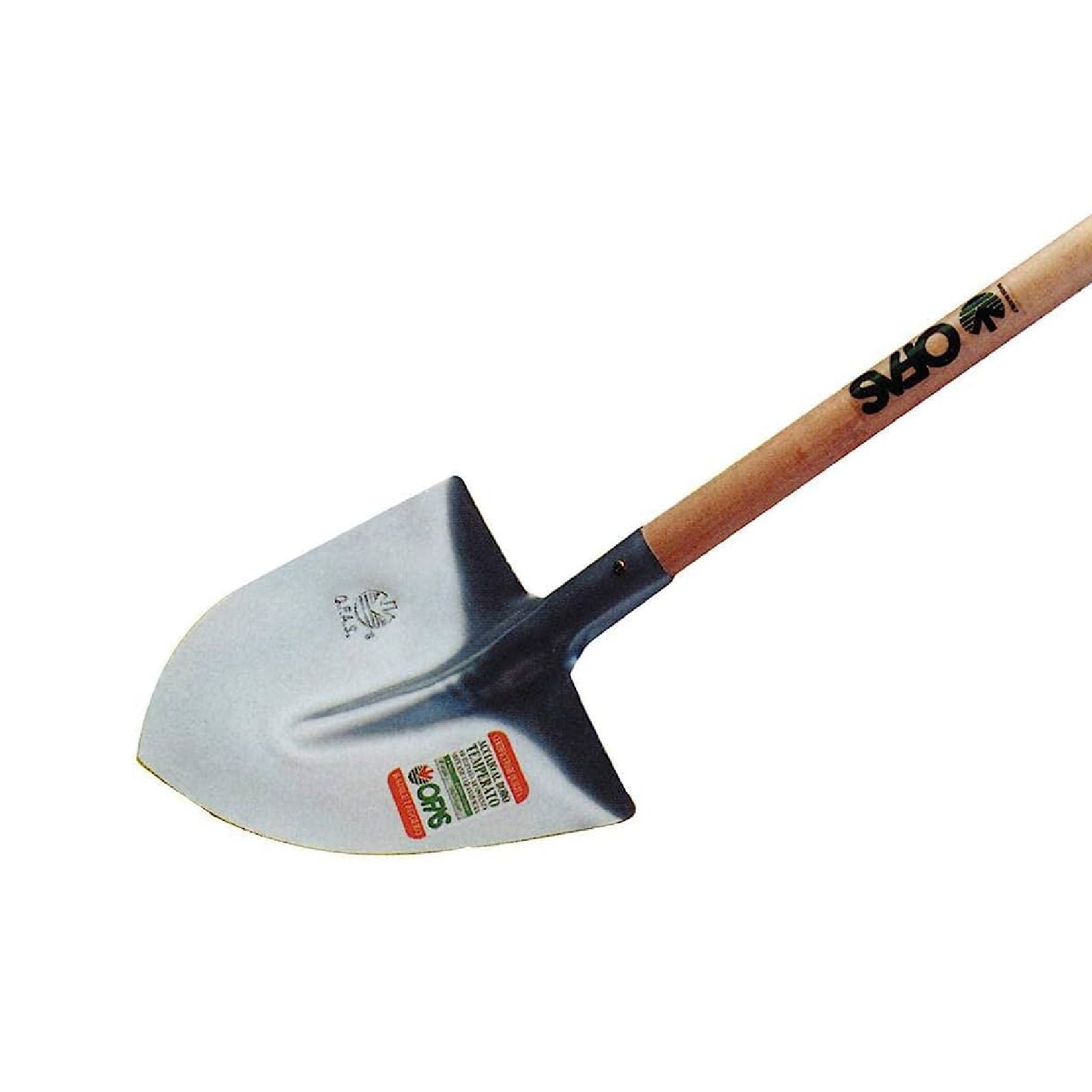 Badile a punta in acciaio "Professional" verniciato e completo di manico