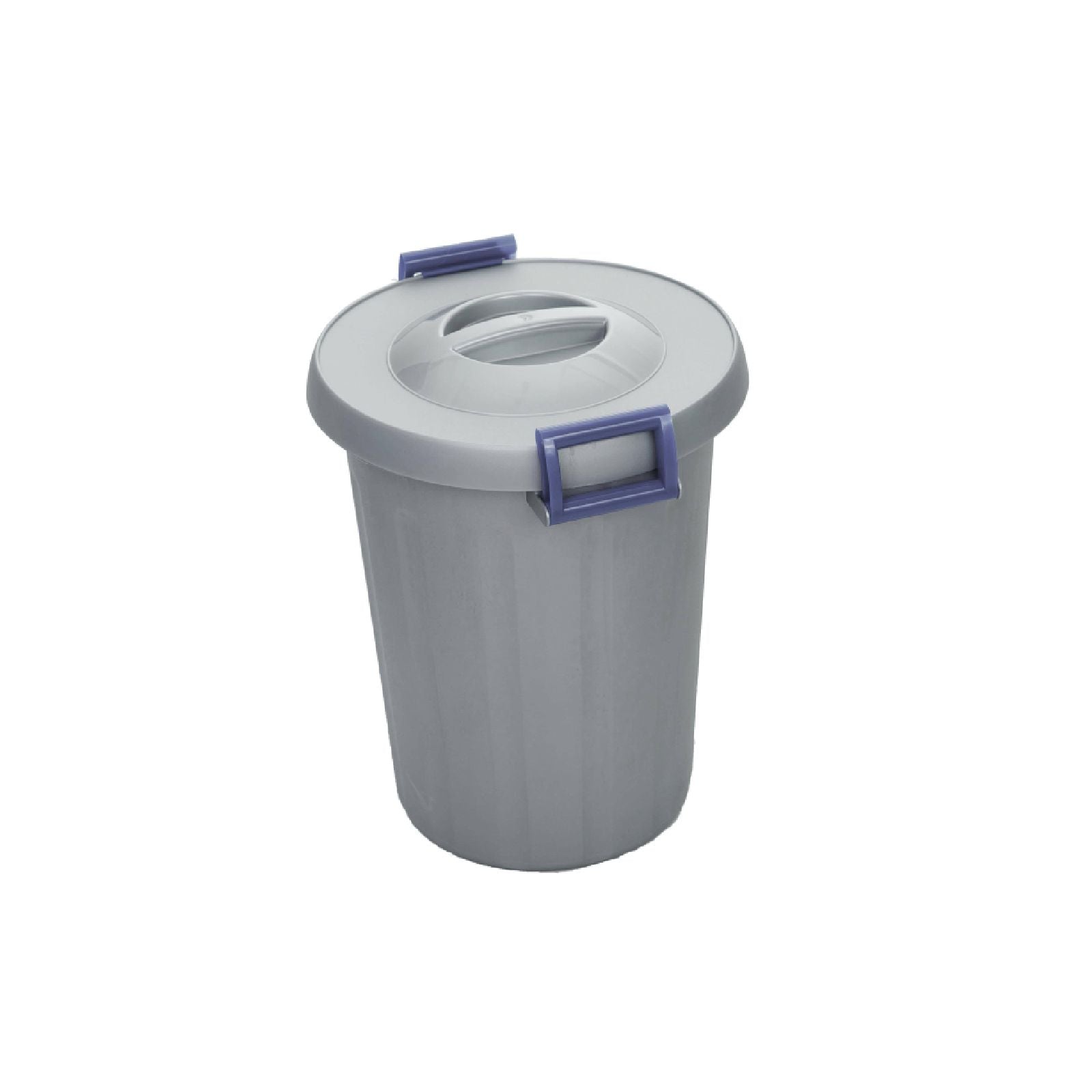 Set 6 Bidoni tondi per immondizia con coperchio e manici raccolta differenziata 25 lt