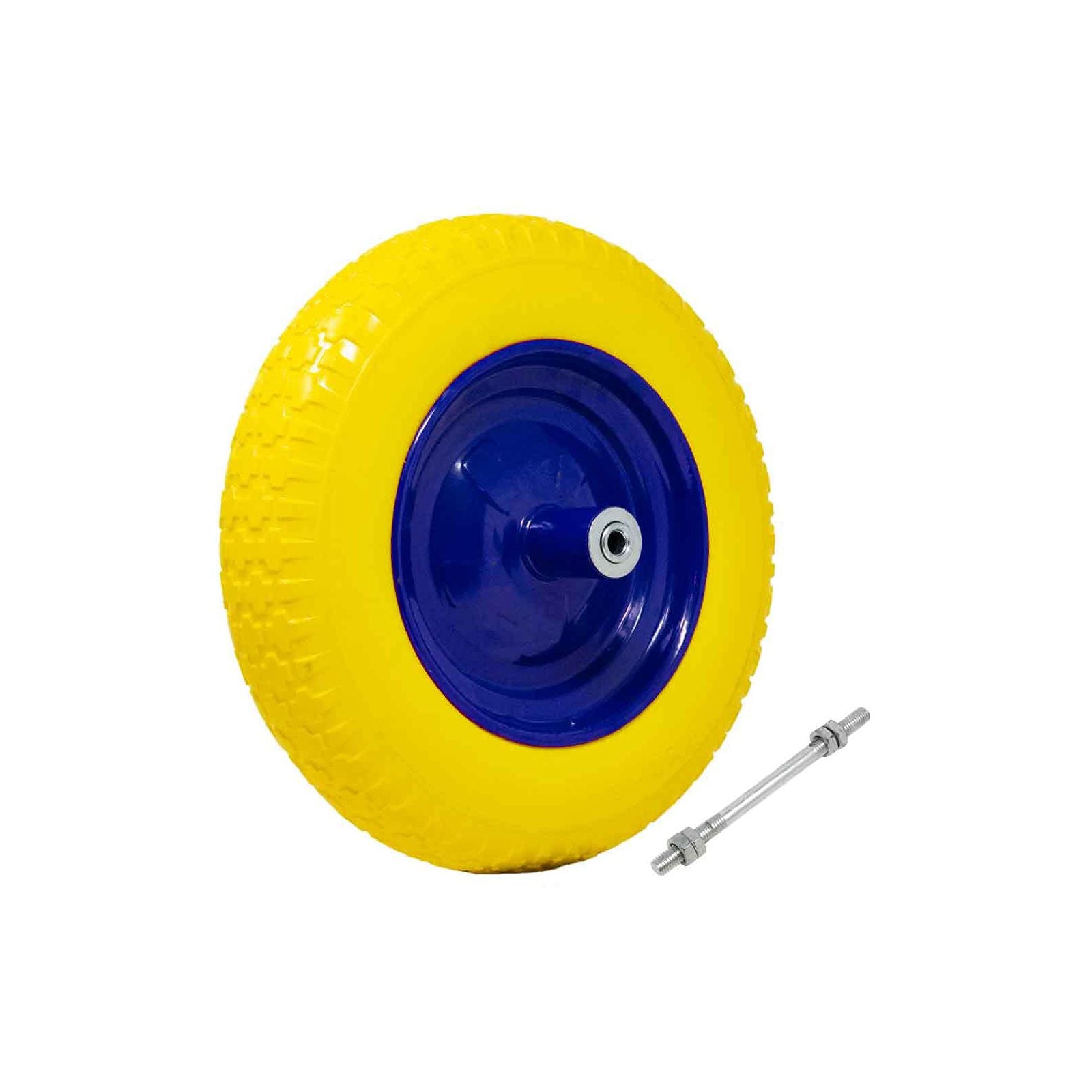 Ruota poliuretanica piena con cuscinetto per carriola industriale