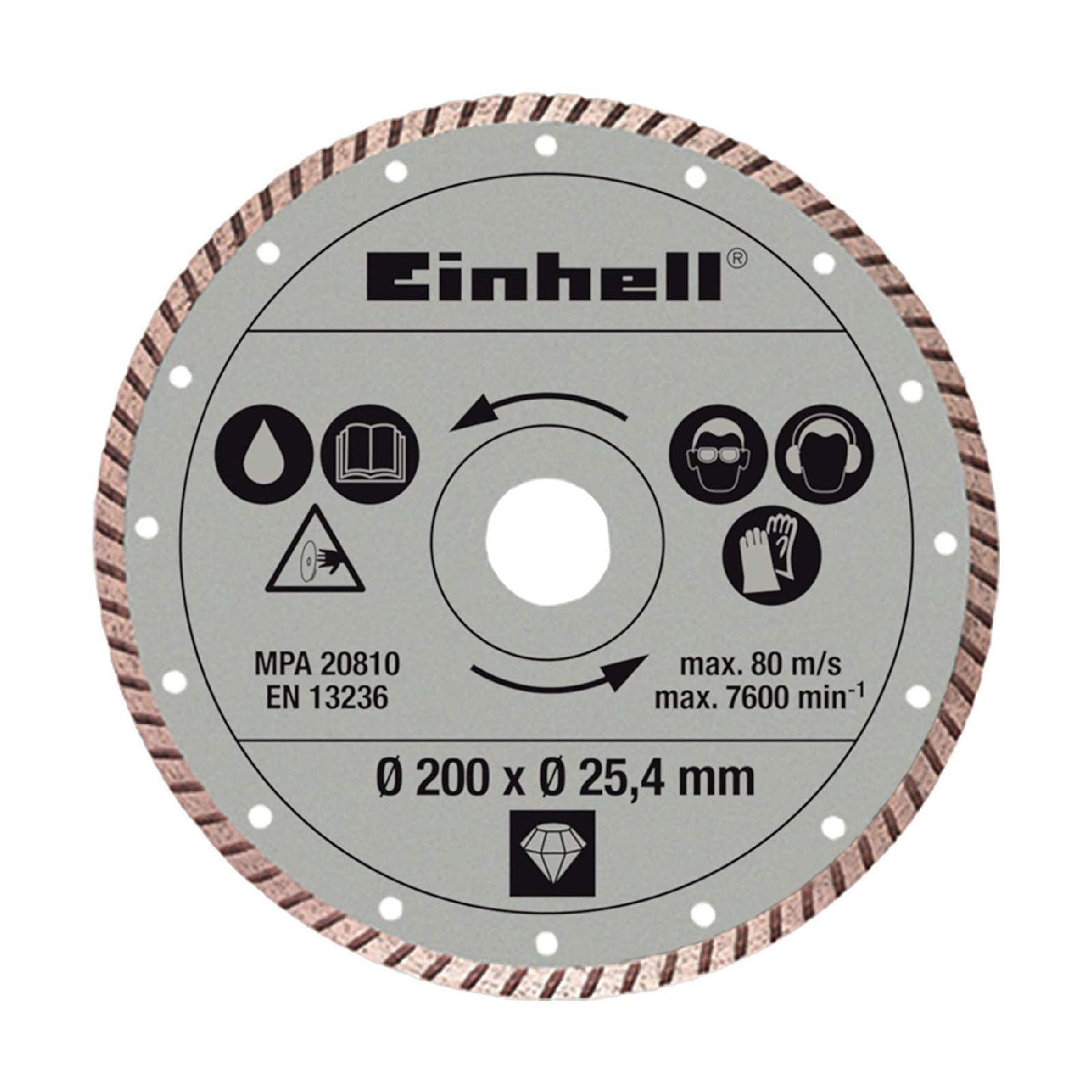 Disco diamantato per cemento, marmo ed ogni materiale da costruzione Ø 200 mm