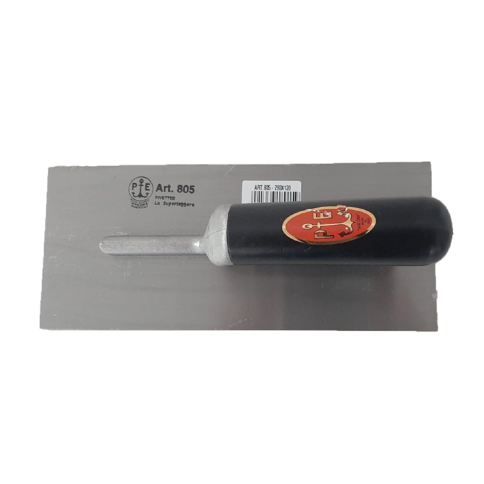 Frattone americano liscio in acciaio con manico saldato in legno 12 x 28 cm