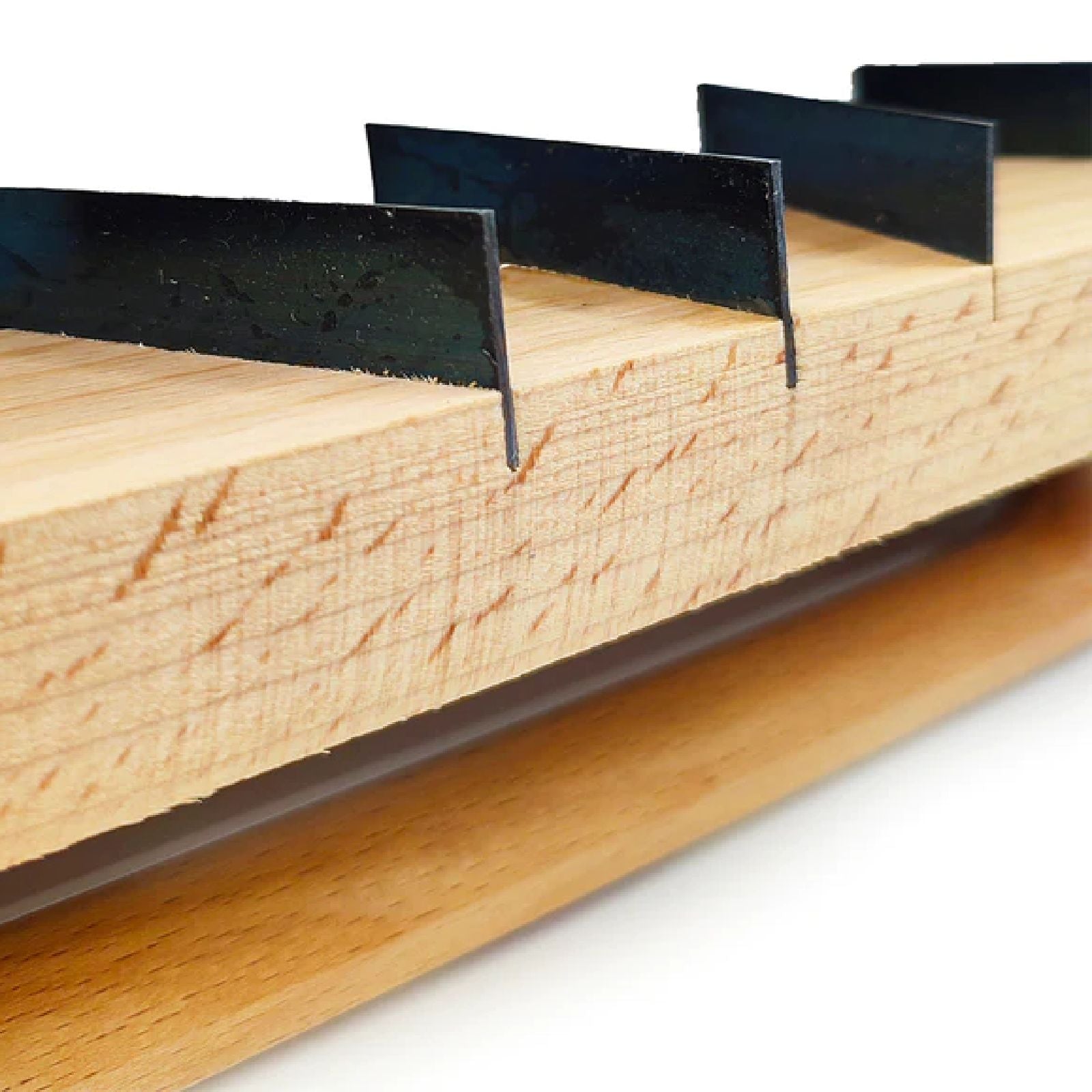 Pialla per gesso con lame in acciaio e base in legno 47 x 7 cm