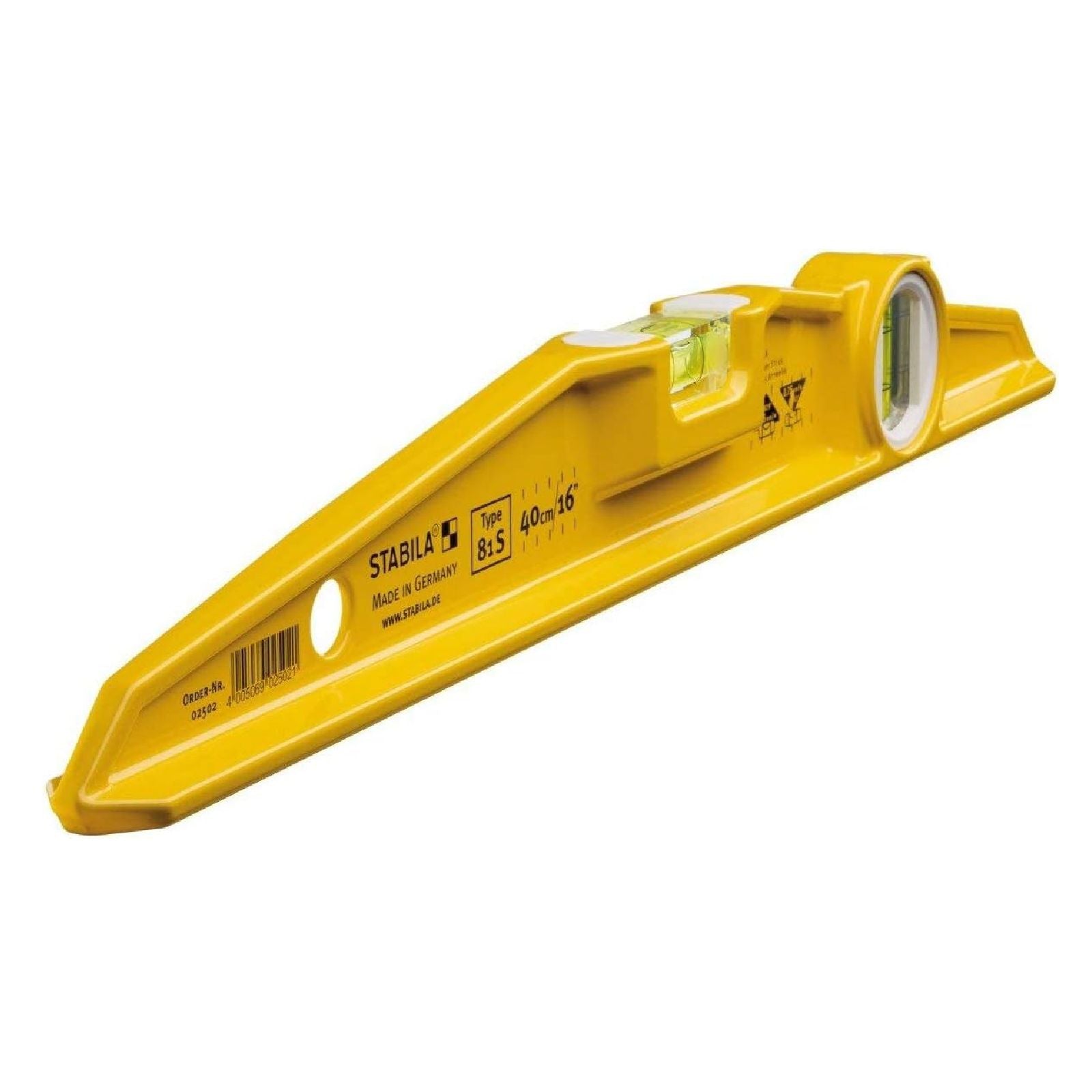 Livella trapezoidale "81S" sottile e obliqua a due fiale con profilo in alluminio