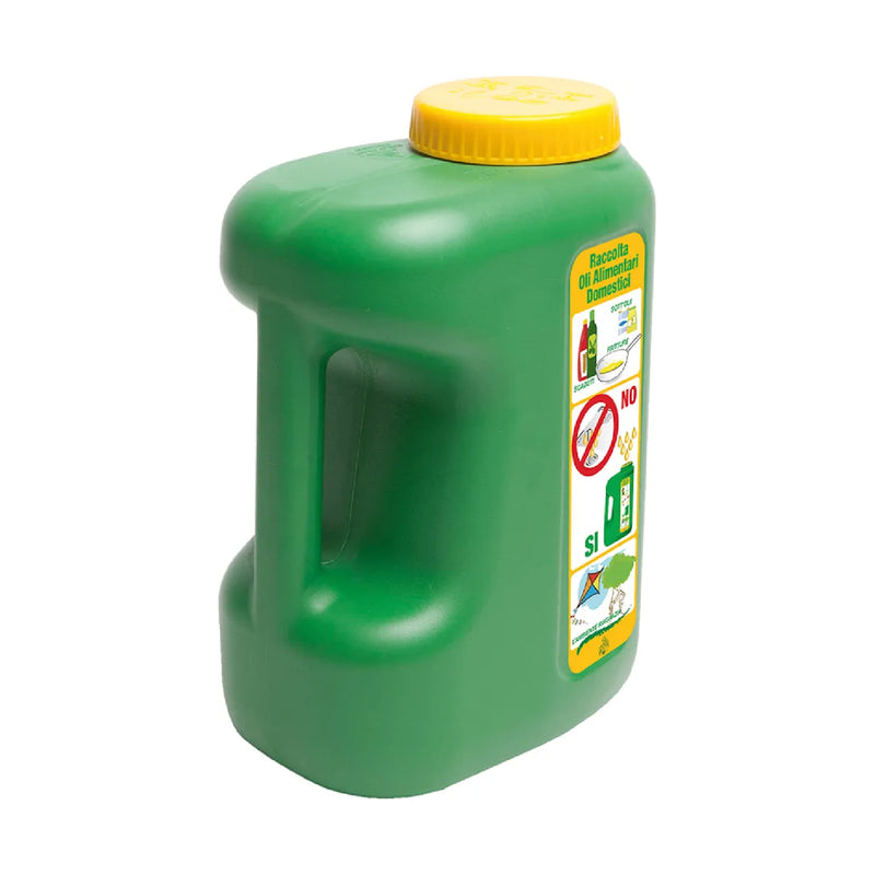 Tanica per recupero olio alimentare in plastica con manico e tappo