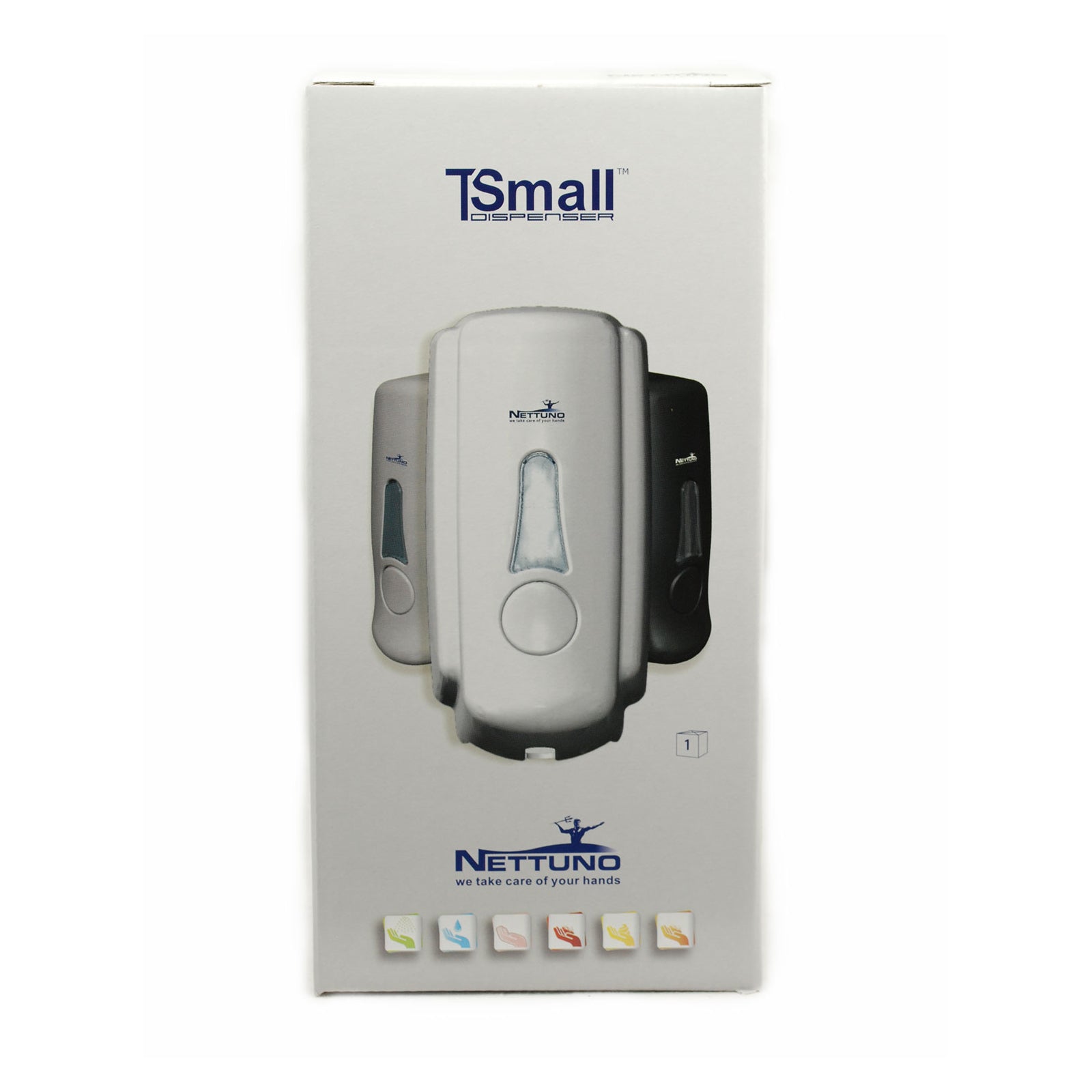 Dispenser a muro per saponi in tanica "t-small refill" a rabbocco continuo