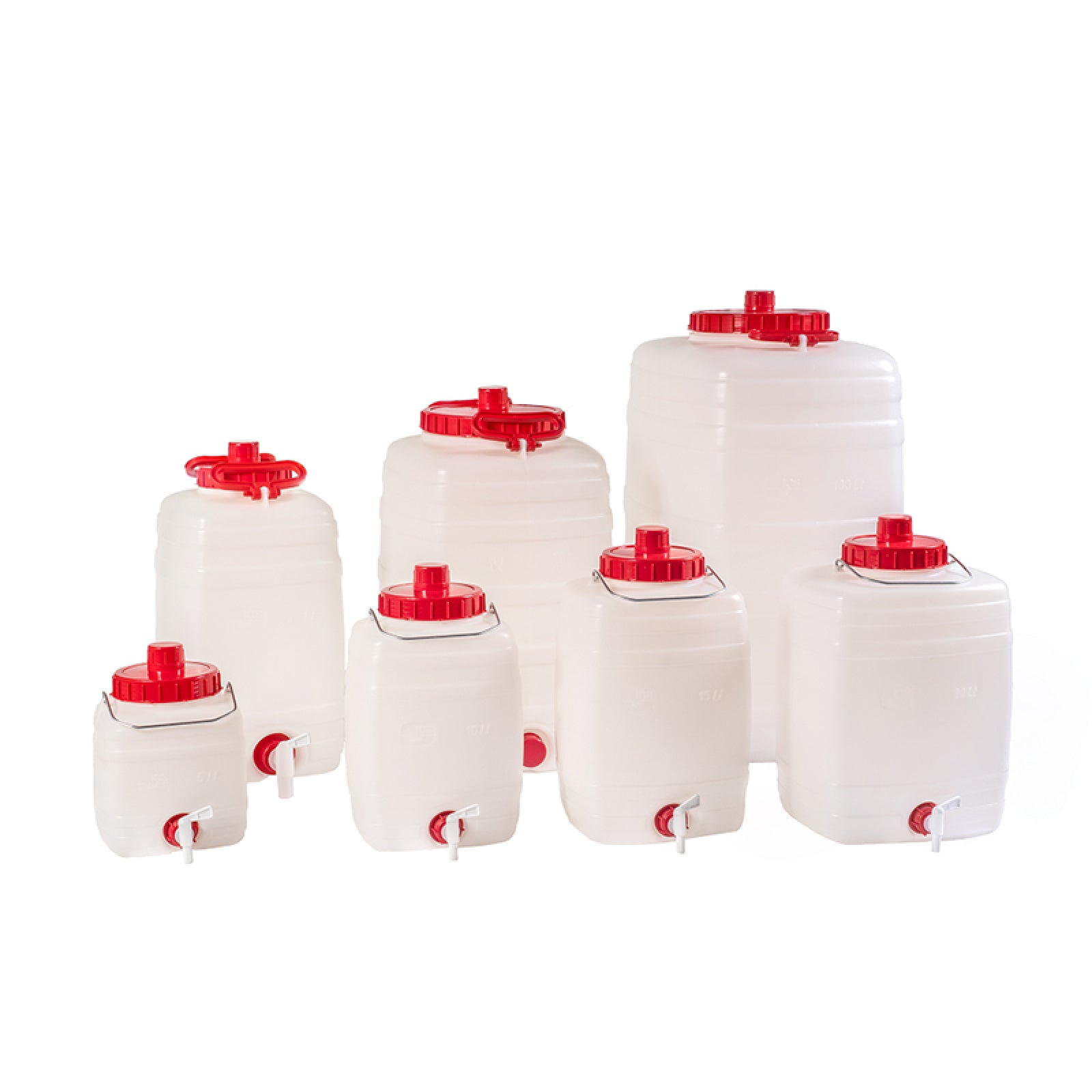 Bidone per alimenti "Demetra" in polietilene atossico con rubinetto, coperchio e sfiato