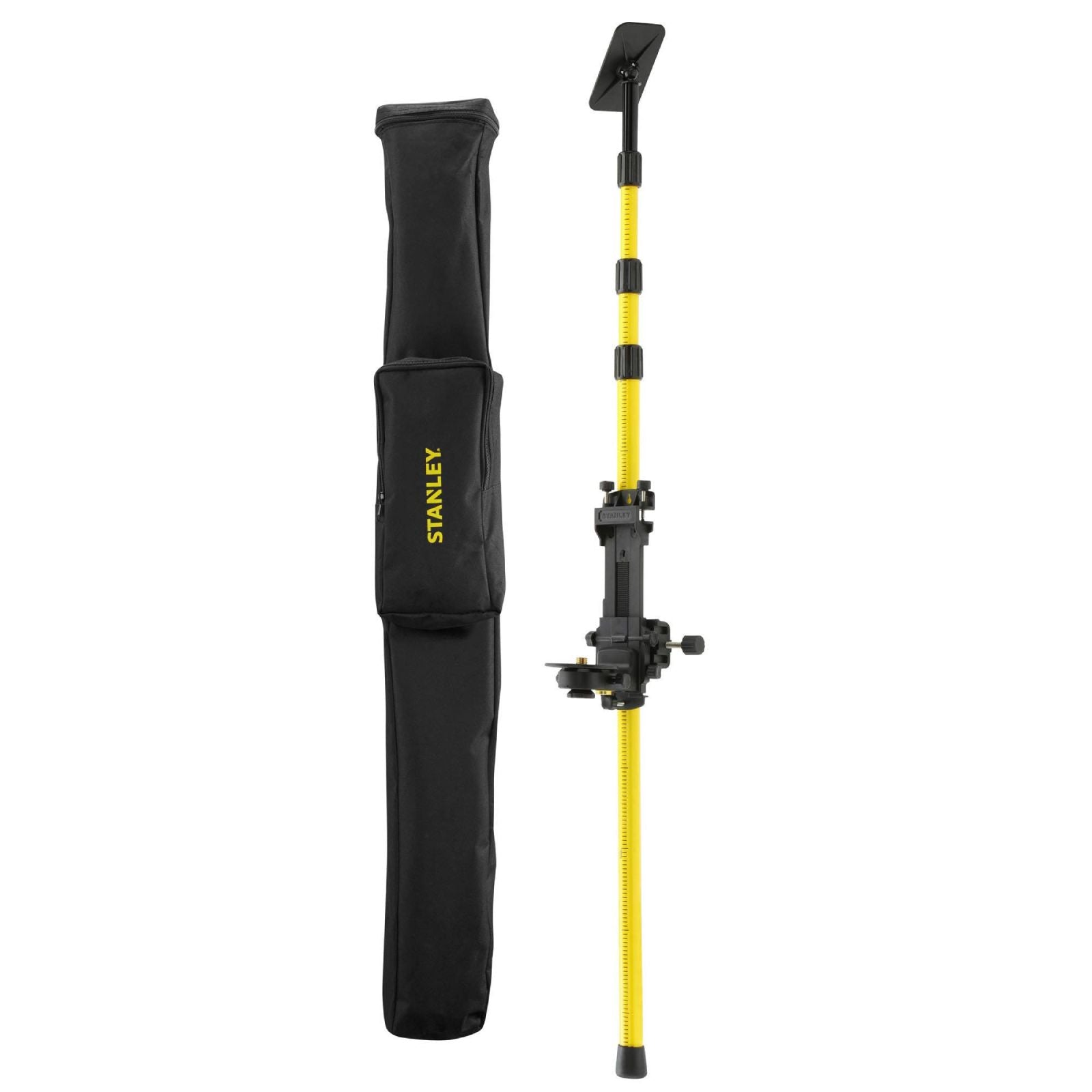 Asta telescopica per livella laser con sistema di regolazione a tre sezioni