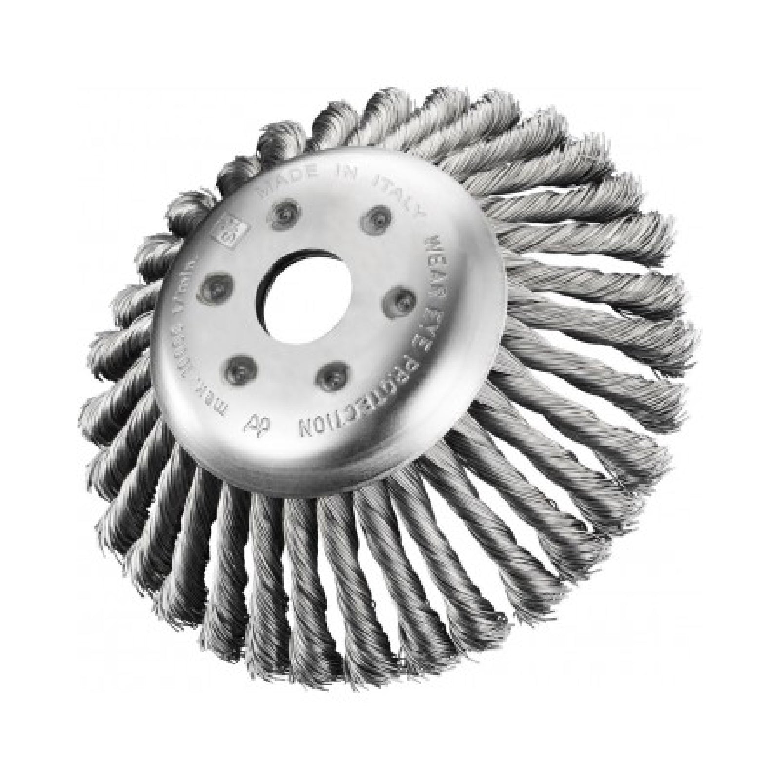 Spazzola Conica Per Smerigliatrice SIT CO90 - Acciaio INOX Ø90mm, Filo 0.3mm, Attacco M14 - Foto 6