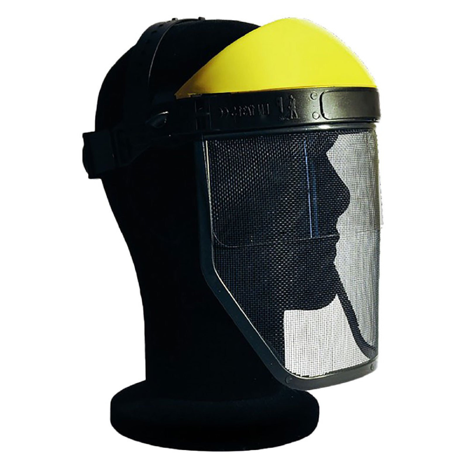 Schermo protettivo combinato di tipo professionale con fascetta retro nuca regolabile