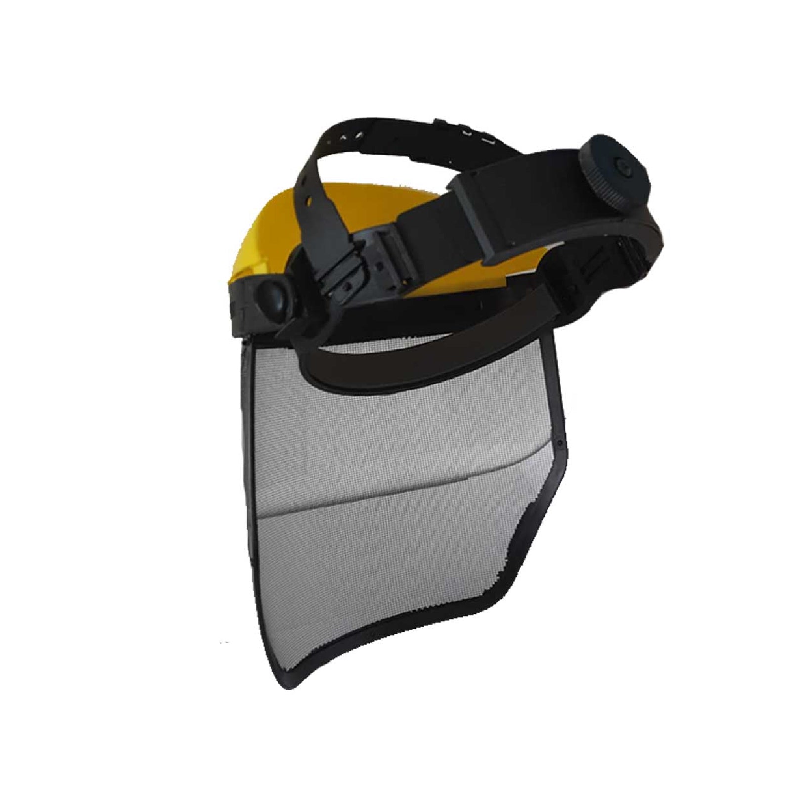 Schermo protettivo combinato di tipo professionale con fascetta retro nuca regolabile