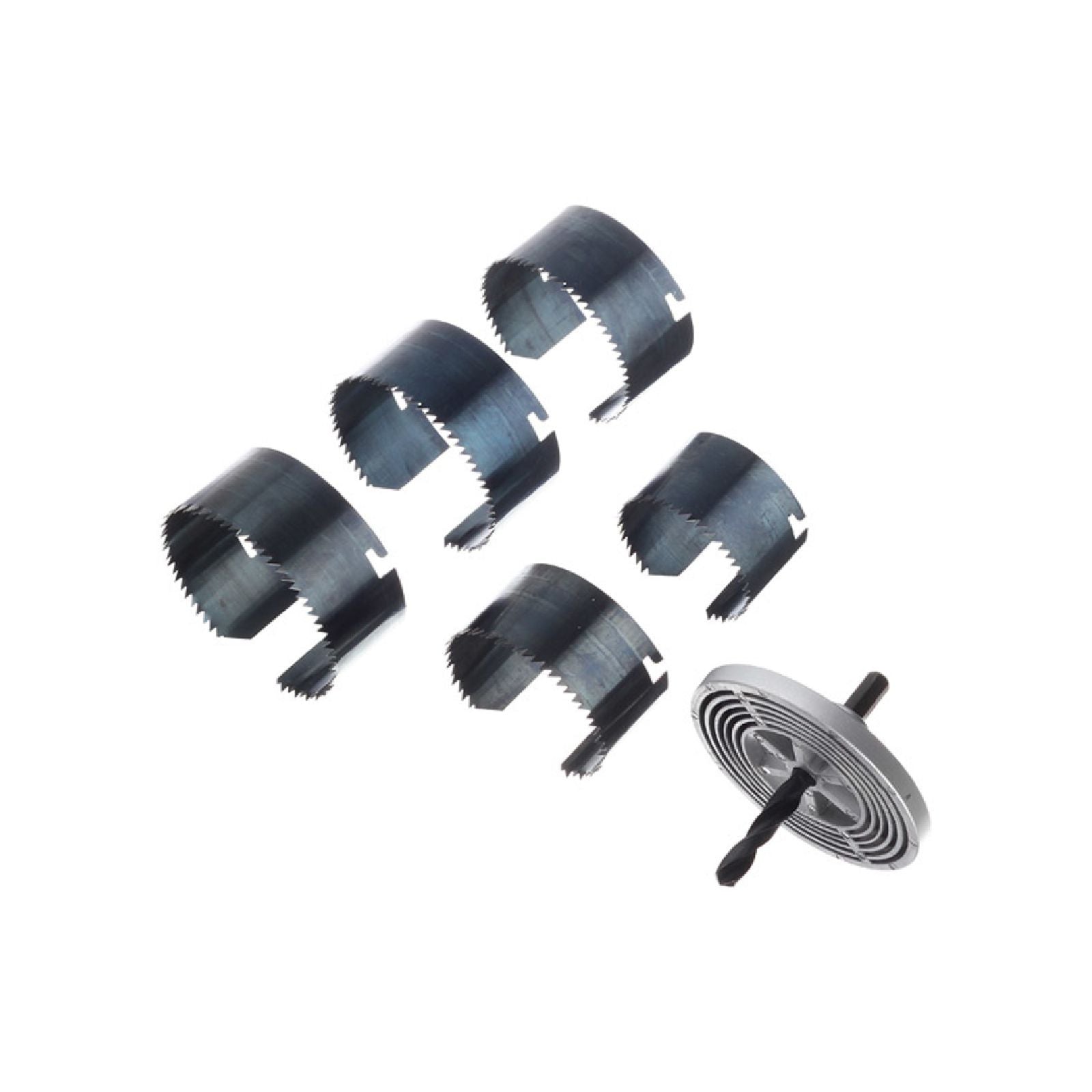 Set di seghe a tazza progettate per creare fori circolari su legno e plastica