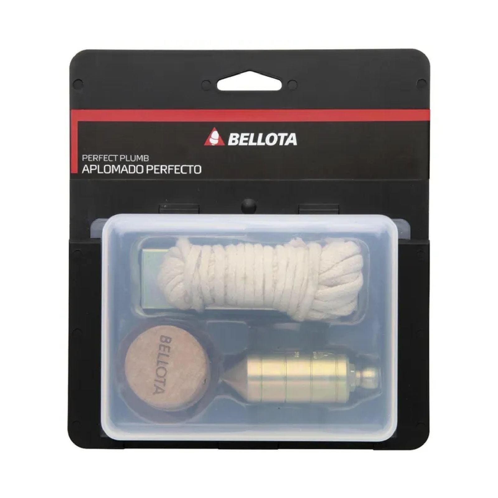 Piombo per muratore completo di cordino da 5 metri e disco in legno