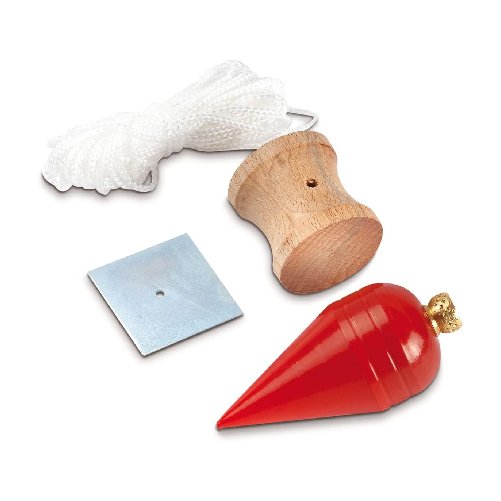 Piombo A Pera Con Scassa In Legno, Piastrina Zincata E Filo In Nylon - Foto 4