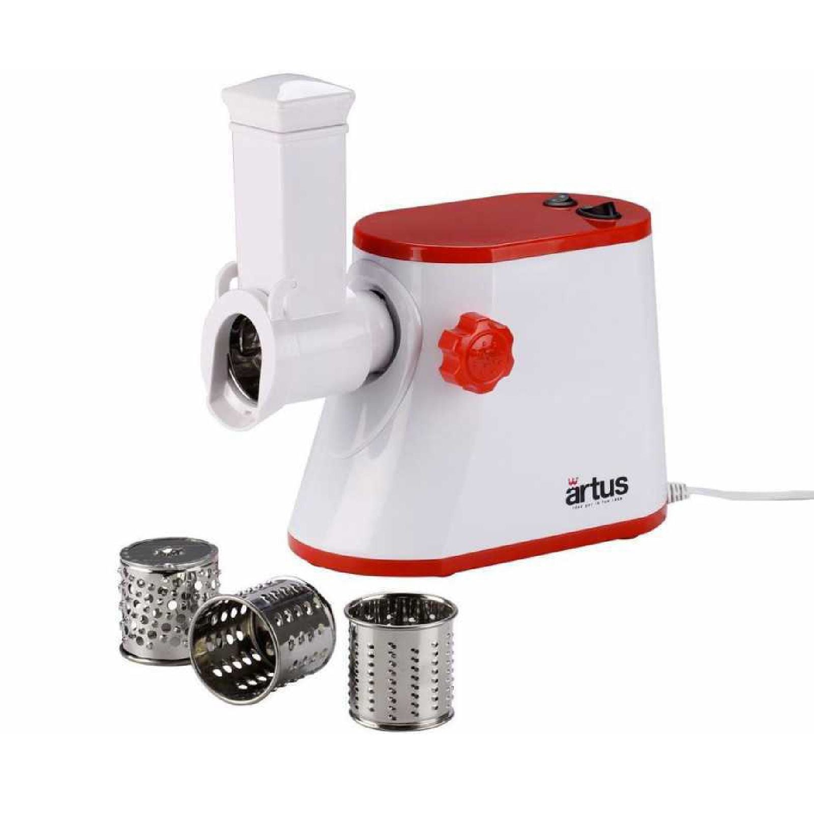 Accessorio con componenti per grattugiare e affettare verdure per spremipomodoro "Artus C25"