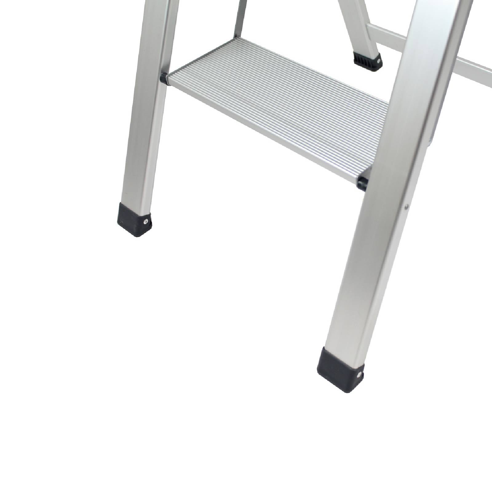 Sgabello "Mini-slimstep" in alluminio anodizzato leggerissimo a 3 gradini con piedini antiscivolo