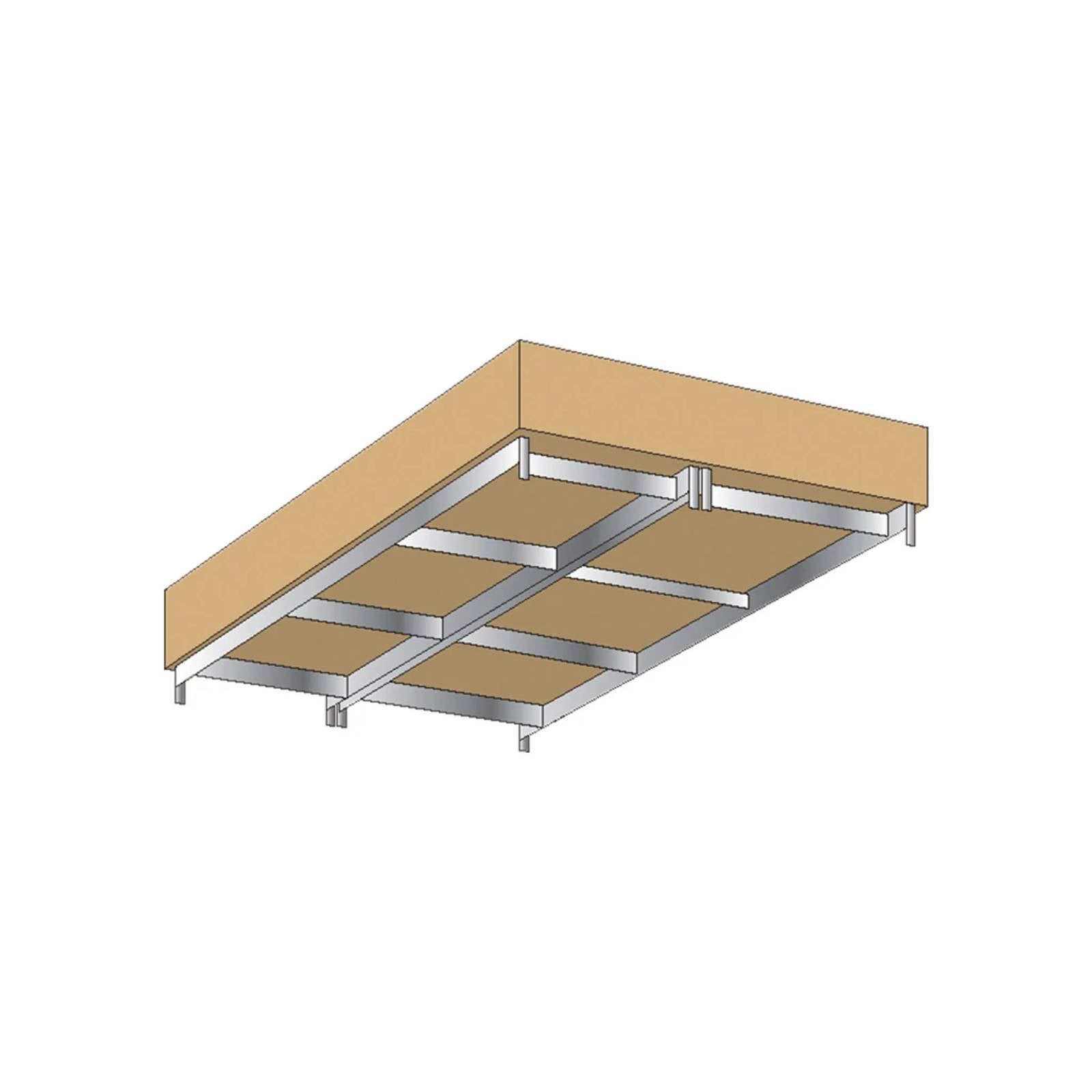 Piano completo di ricambio con botola e fermapiedi ideale per trabattello "Gigantissimo"