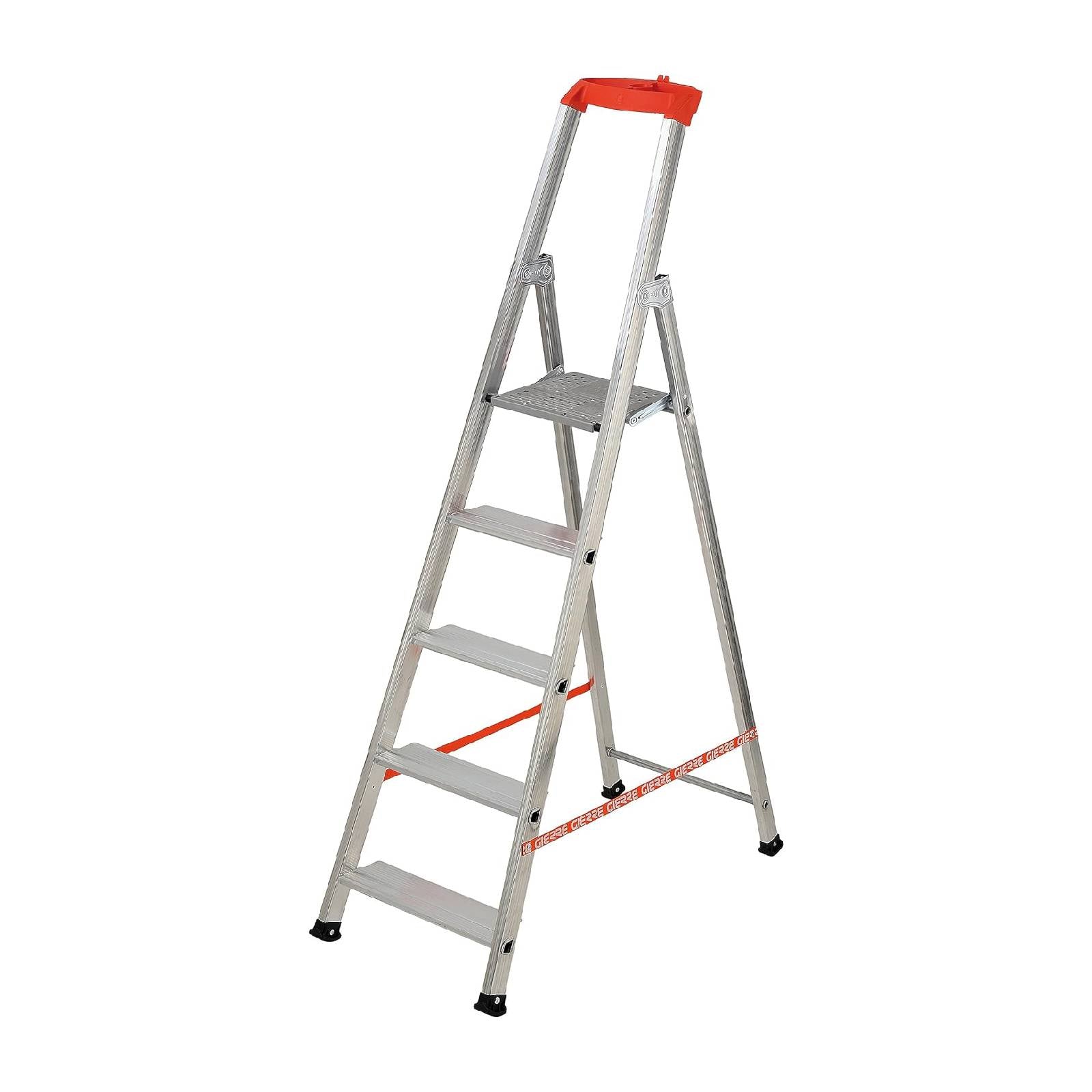 Scala domestica "Professionale" con struttura in alluminio estruso e zigrinato sui lati