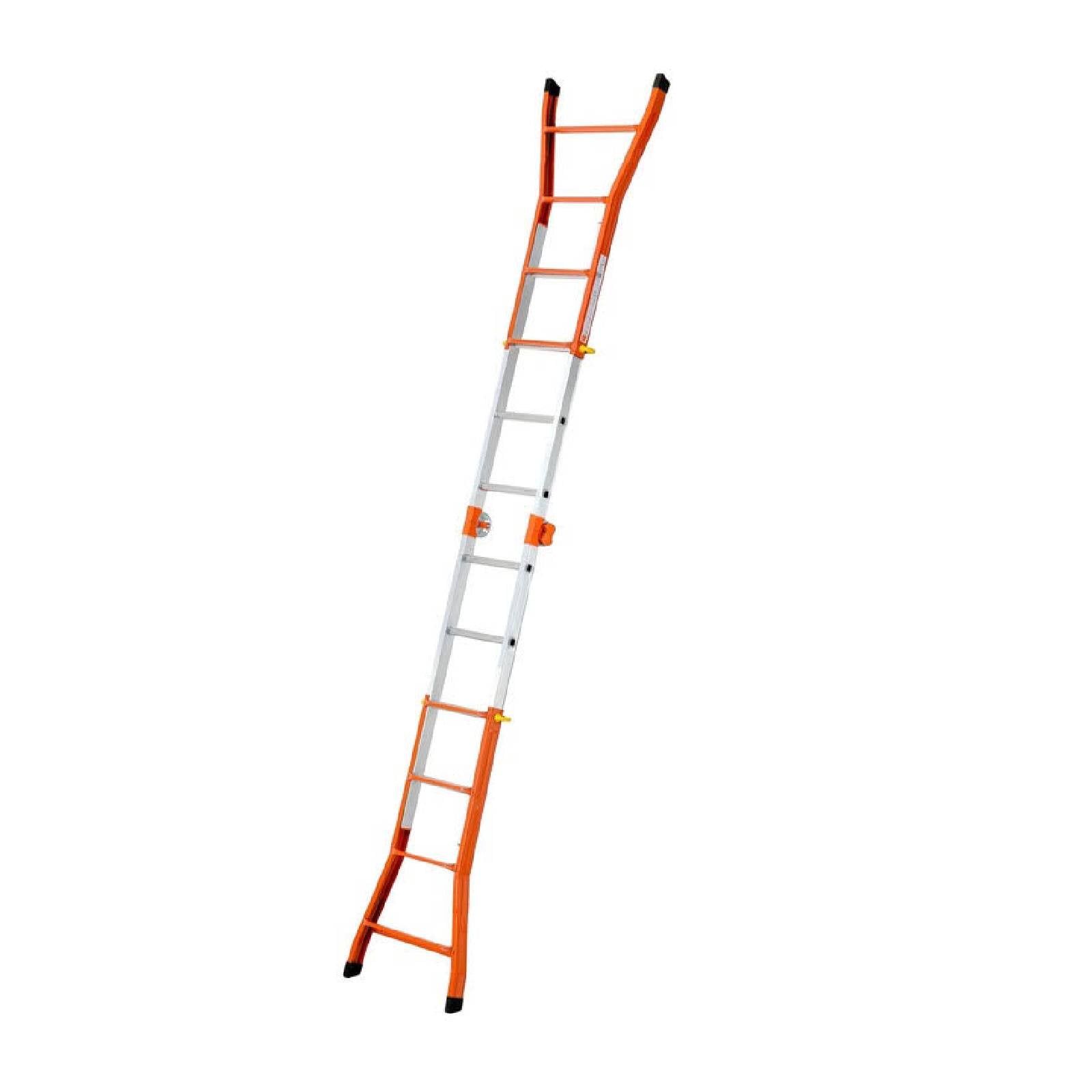 Scala multiuso "Peppina" multifunzione telescopica in acciaio verniciato bicolore