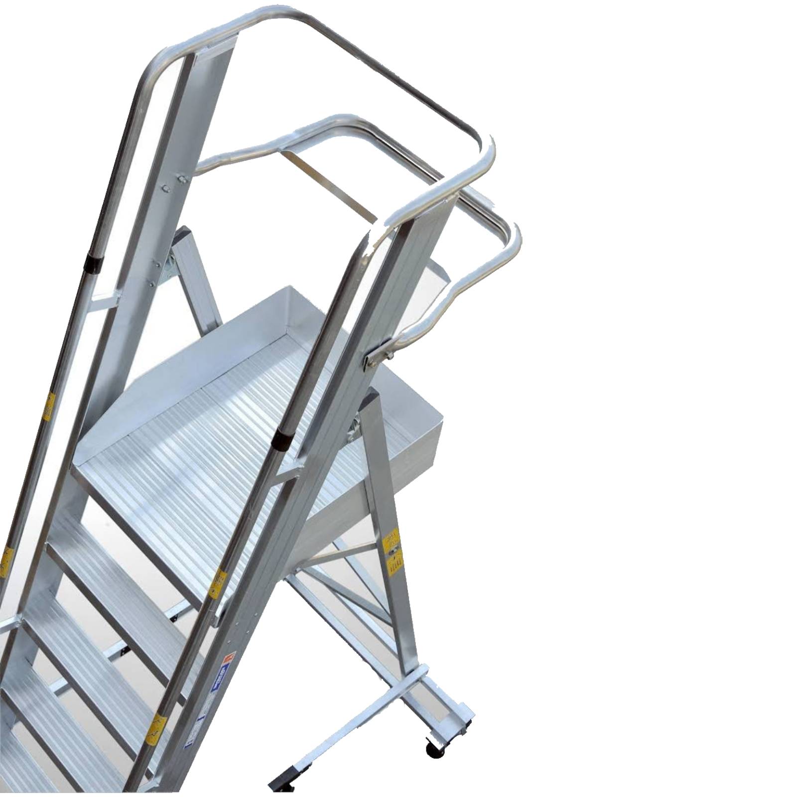 Scala professionale doppia a castello realizzata in alluminio robusta e stabile
