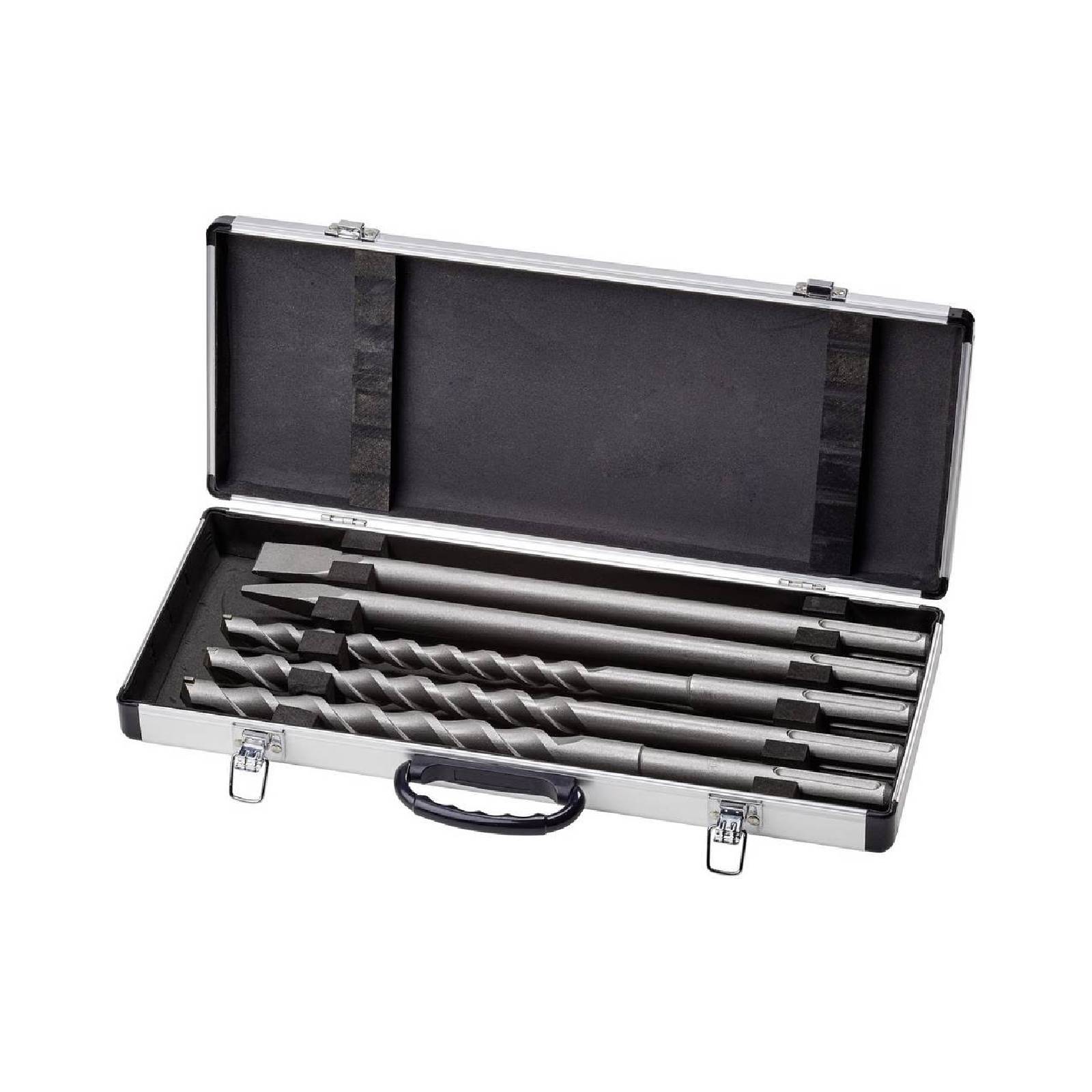 Punte e scalpelli in acciaio di prima qualità indicate per forare e demolire in valigetta da 5 pezzi